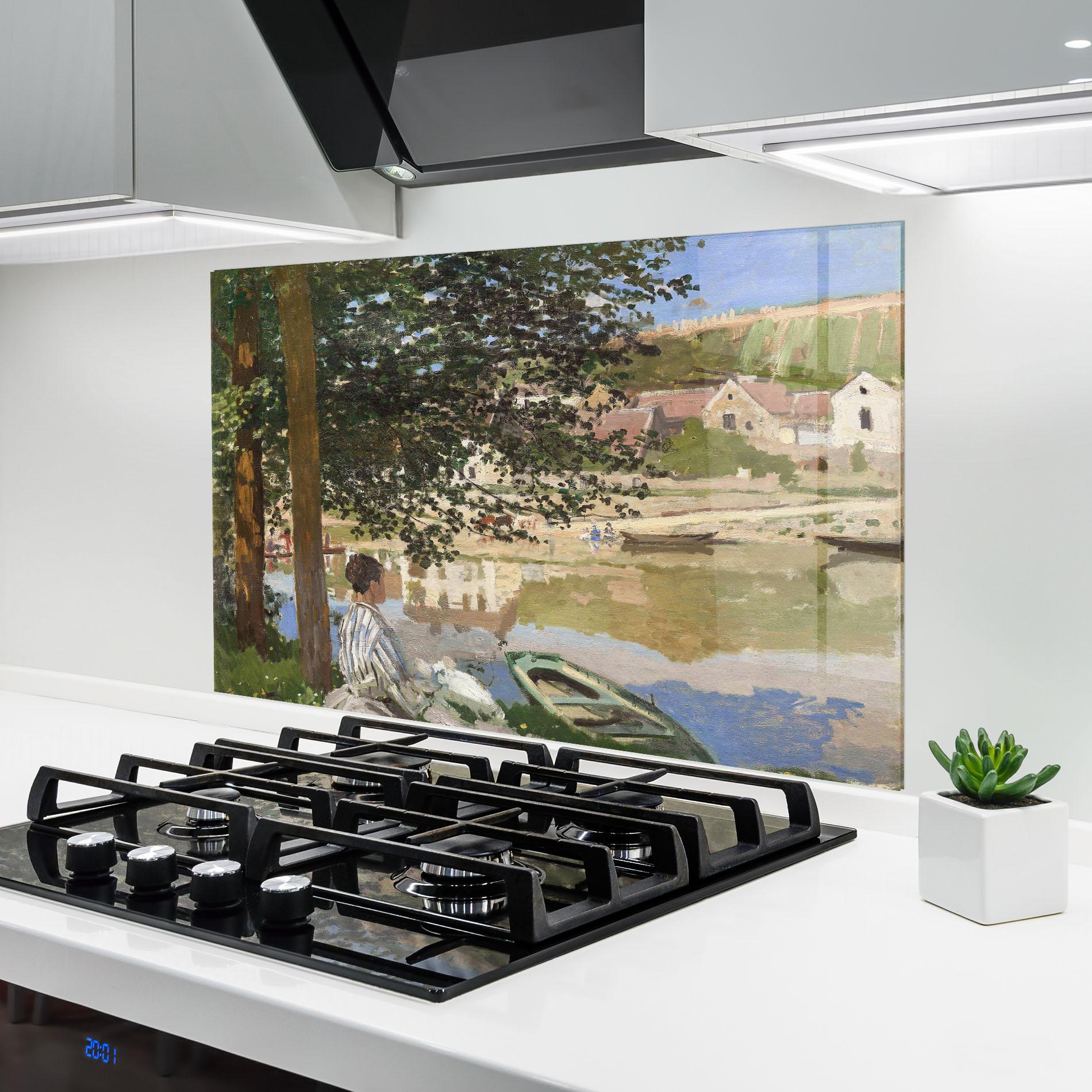 Küchenrückwand Glas On The Bank Of The Seine mockup 6