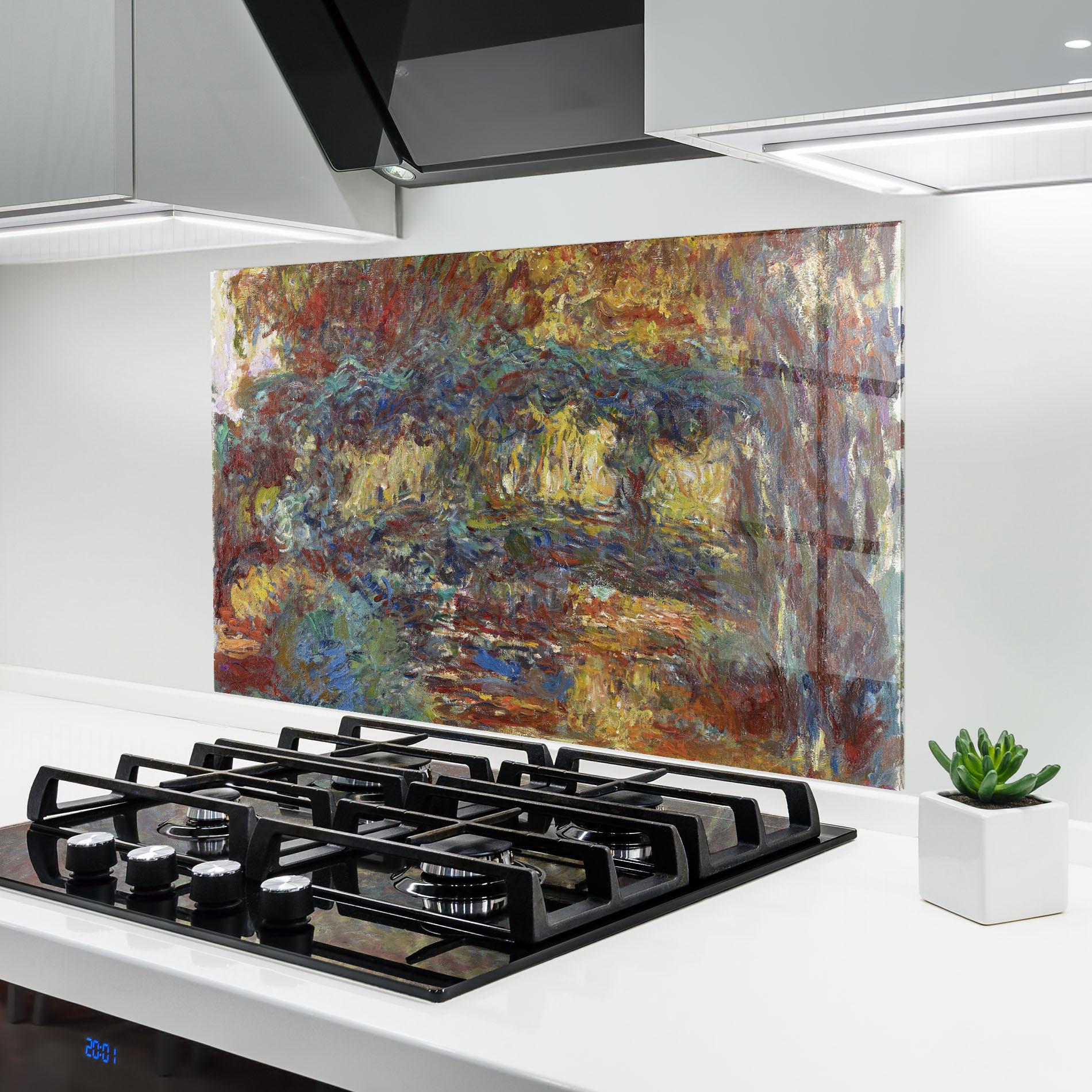 Küchenrückwand Glas The Japanese Footbridge mockup 6