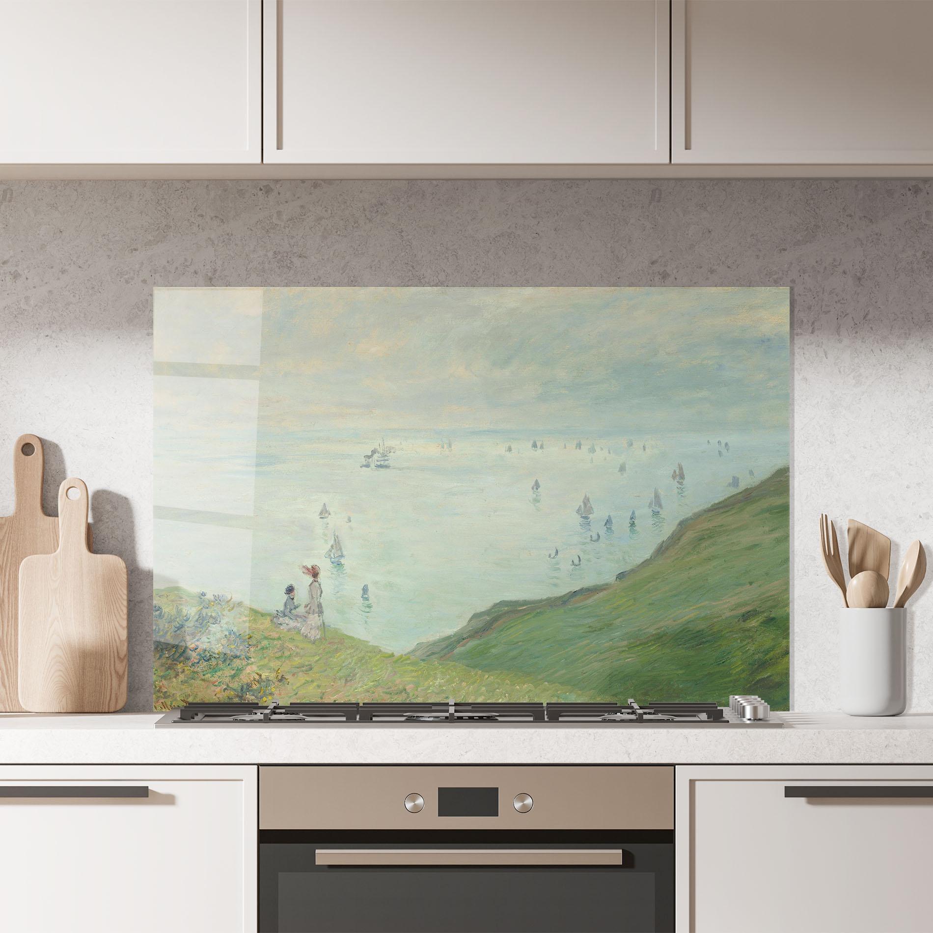 Küchenrückwand Glas Cliffs At Pourville mockup 7