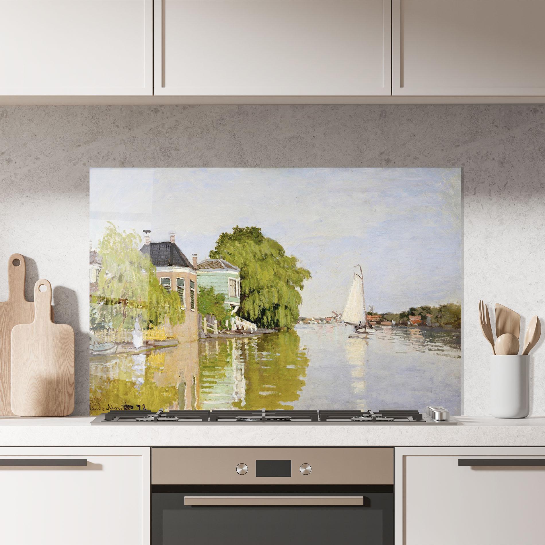 Küchenrückwand Glas Houses On The Achterzaan mockup 7