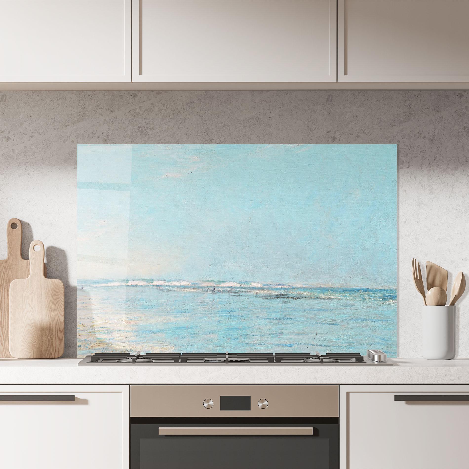 Küchenrückwand Glas Monet's Beach mockup 7
