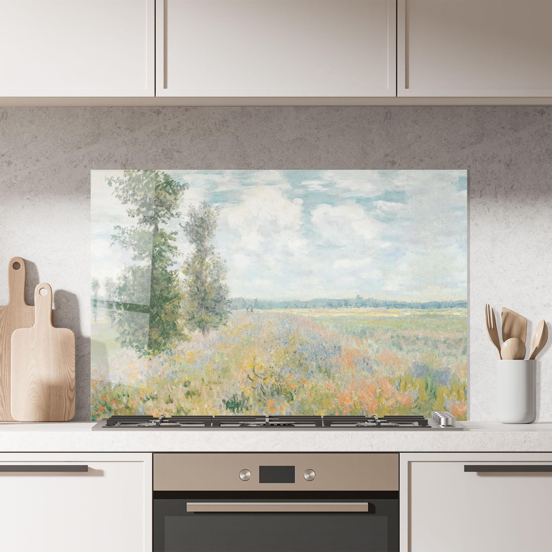 Küchenrückwand Glas Monet's Landscape Background mockup 7