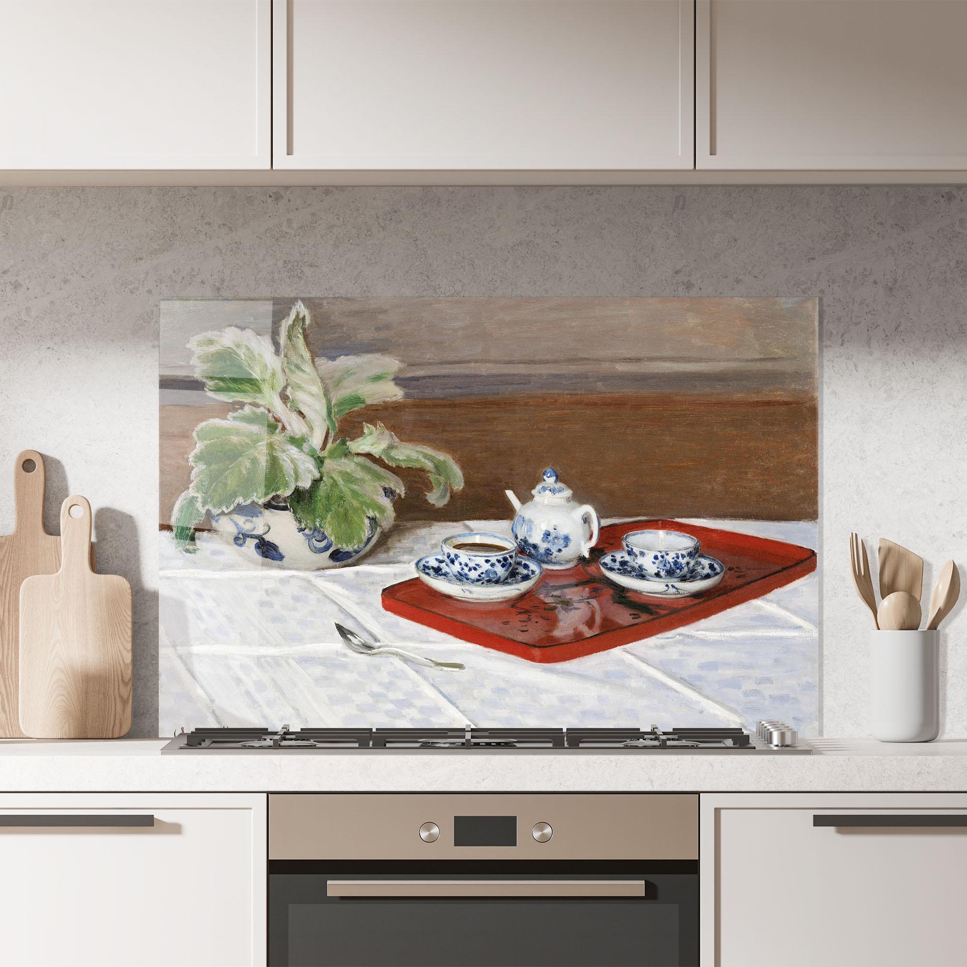 Küchenrückwand Glas Tea Service mockup 7