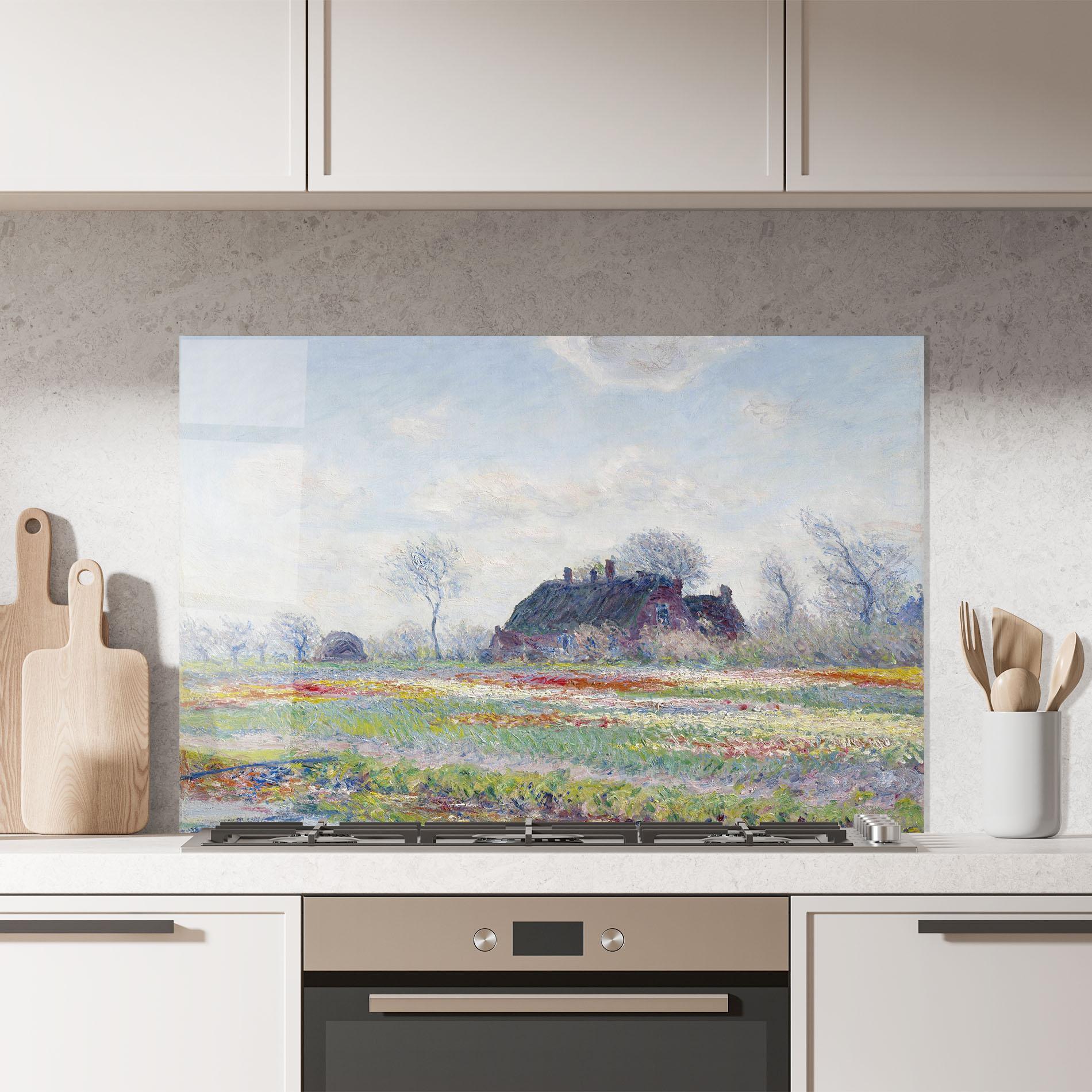 Küchenrückwand Glas Tulip Fields At Sassenheim mockup 7