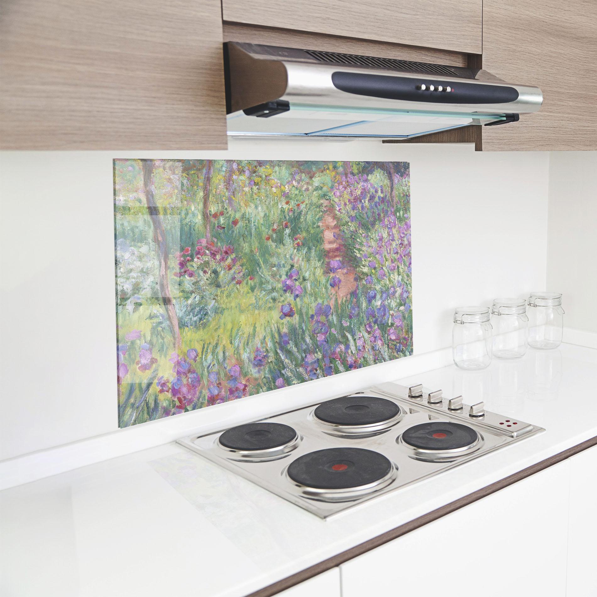 Küchenrückwand Glas Garden In Giverny mockup 8