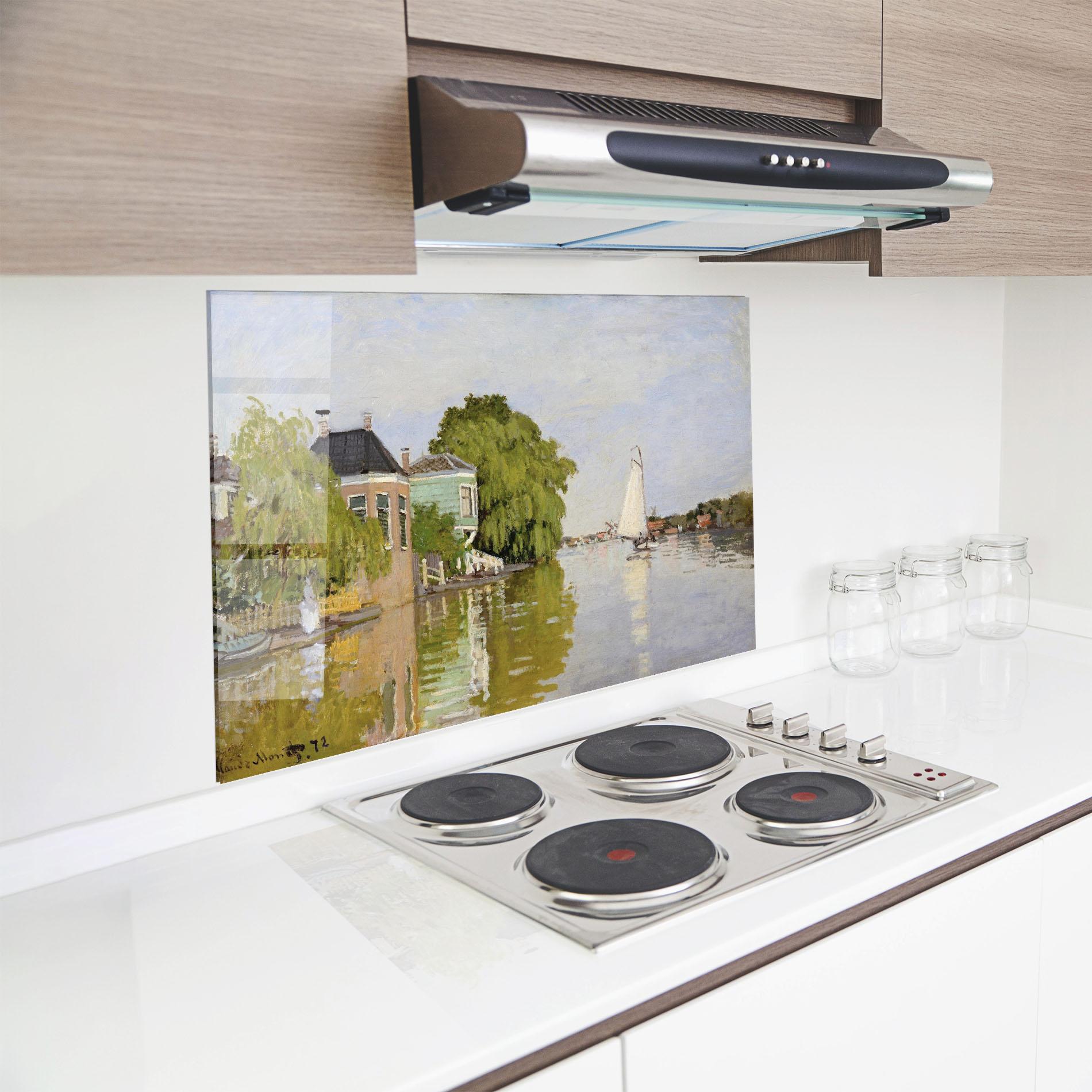 Küchenrückwand Glas Houses On The Achterzaan mockup 8