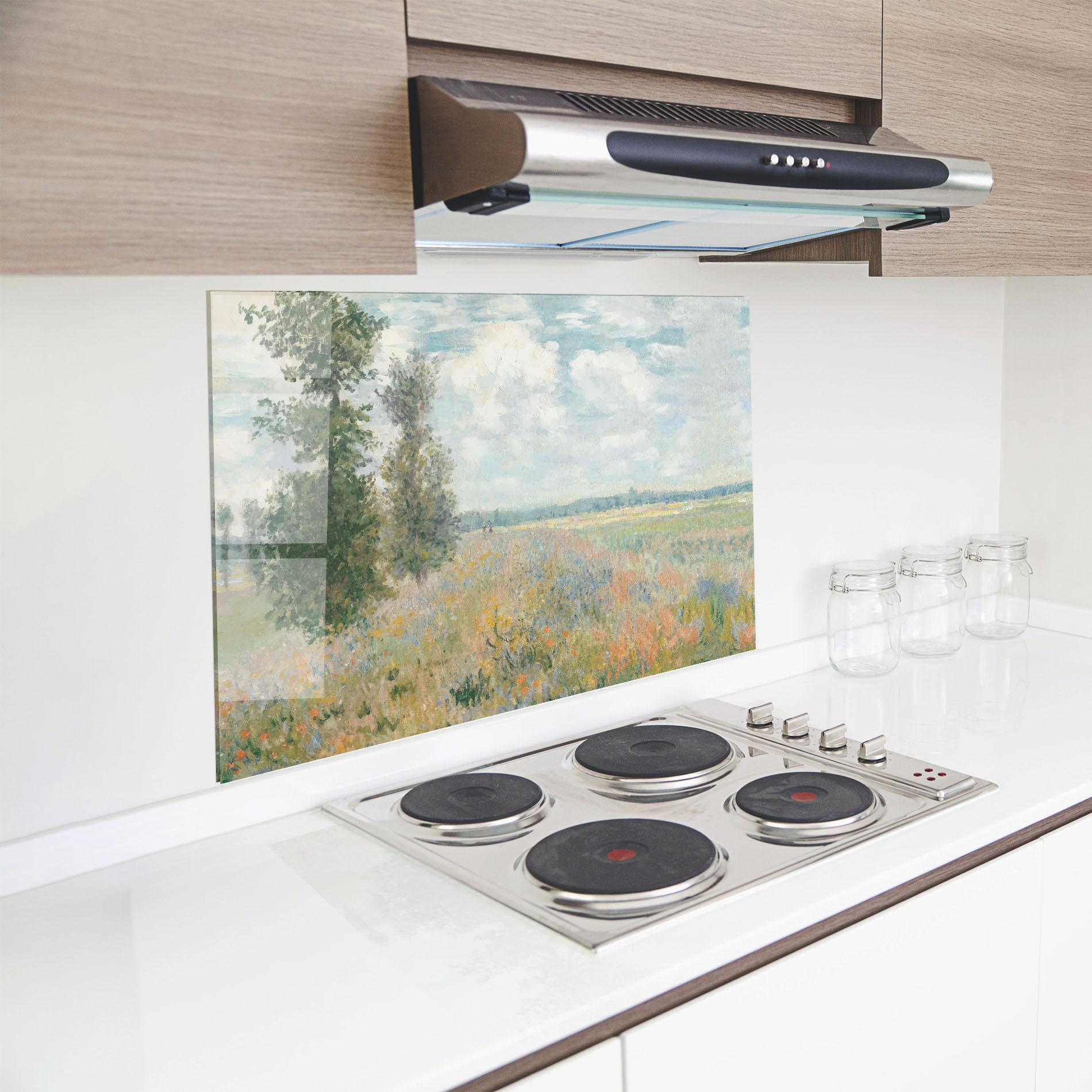 Küchenrückwand Glas Monet's Landscape Background mockup 8