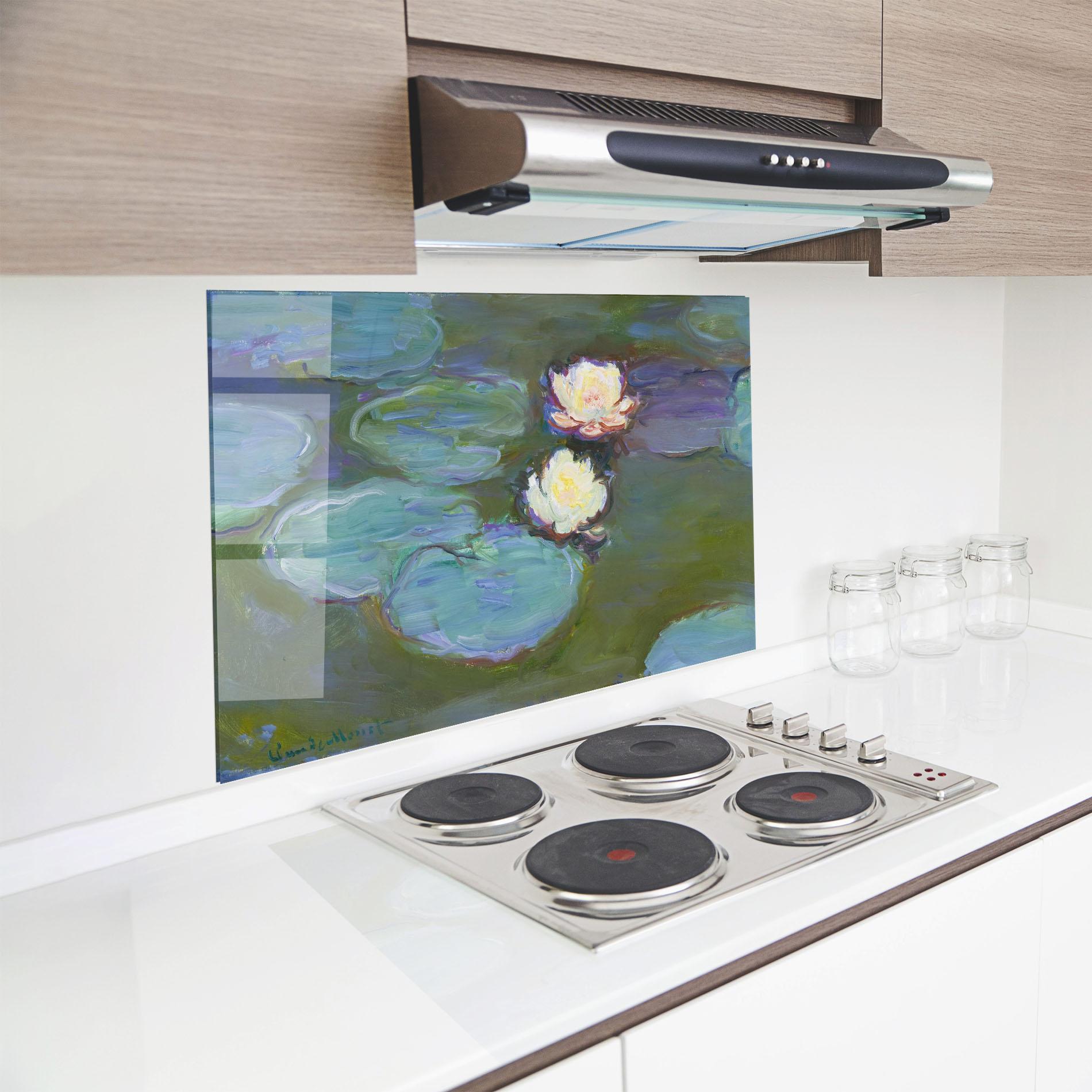 Küchenrückwand Glas Nympheas Monet. mockup 8
