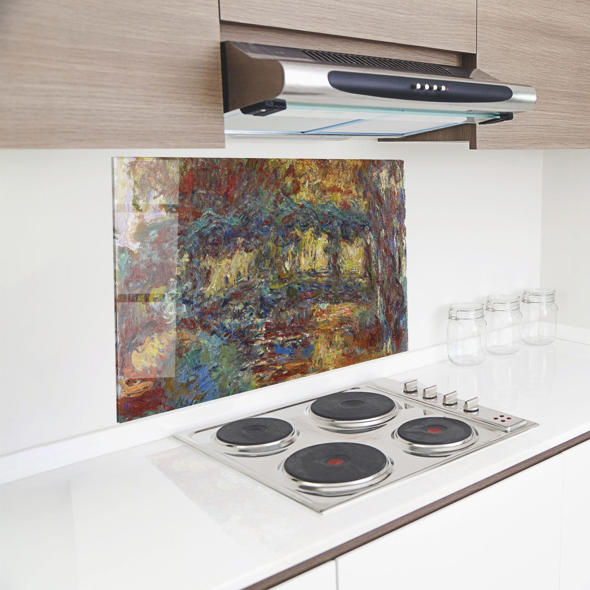 Küchenrückwand Glas The Japanese Footbridge mockup 8