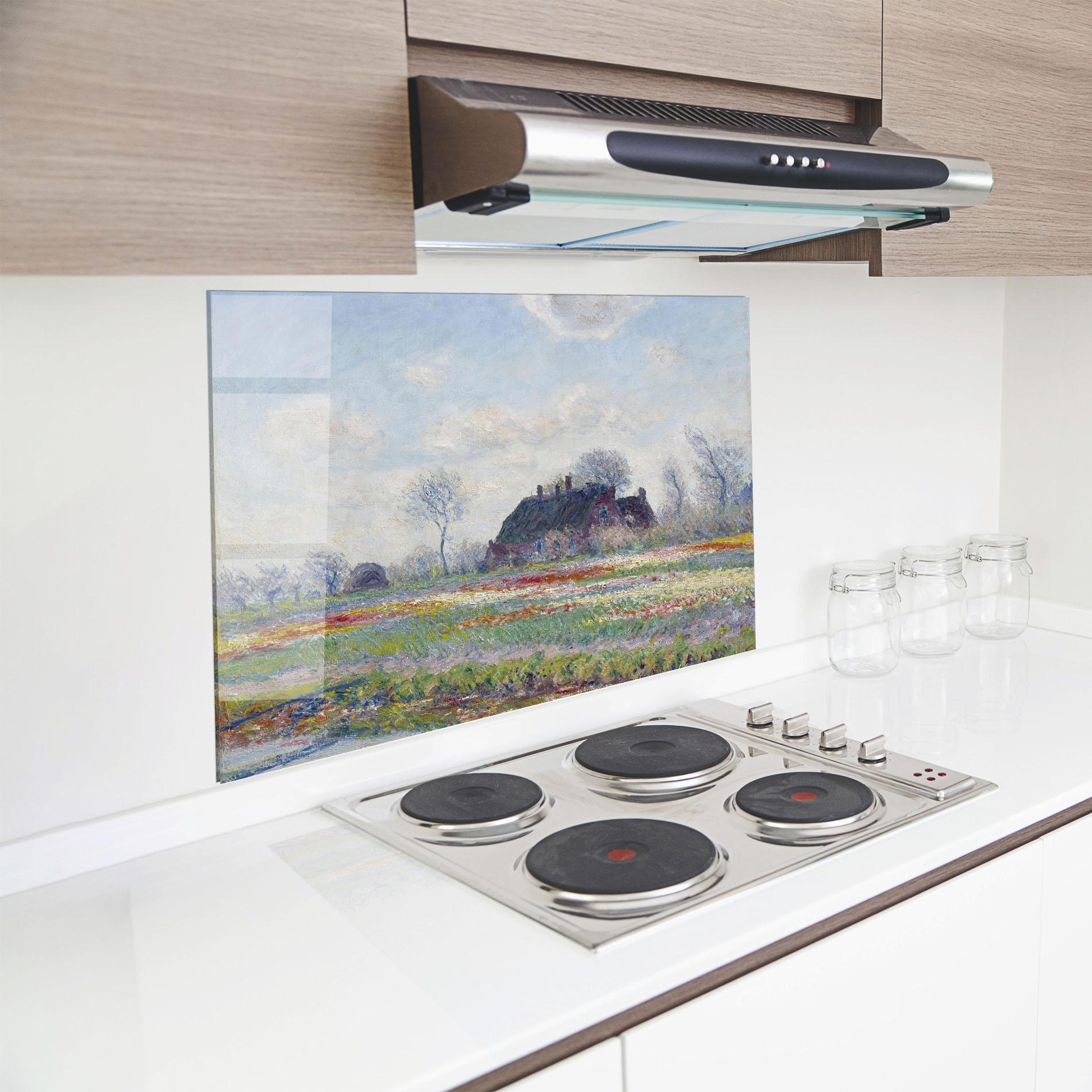 Küchenrückwand Glas Tulip Fields At Sassenheim mockup 8