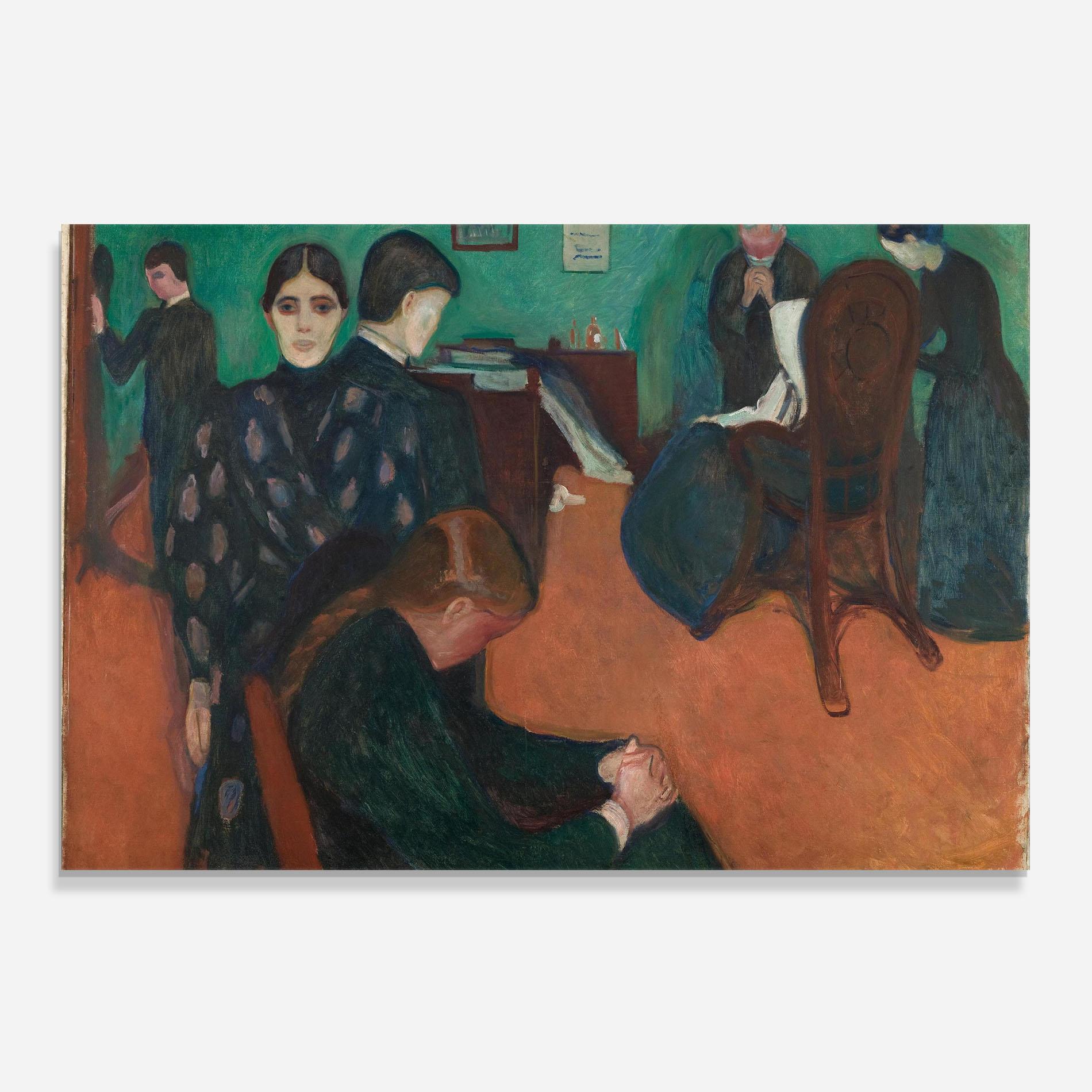 Küchenrückwand Glas Death In Sickroom mockup 0