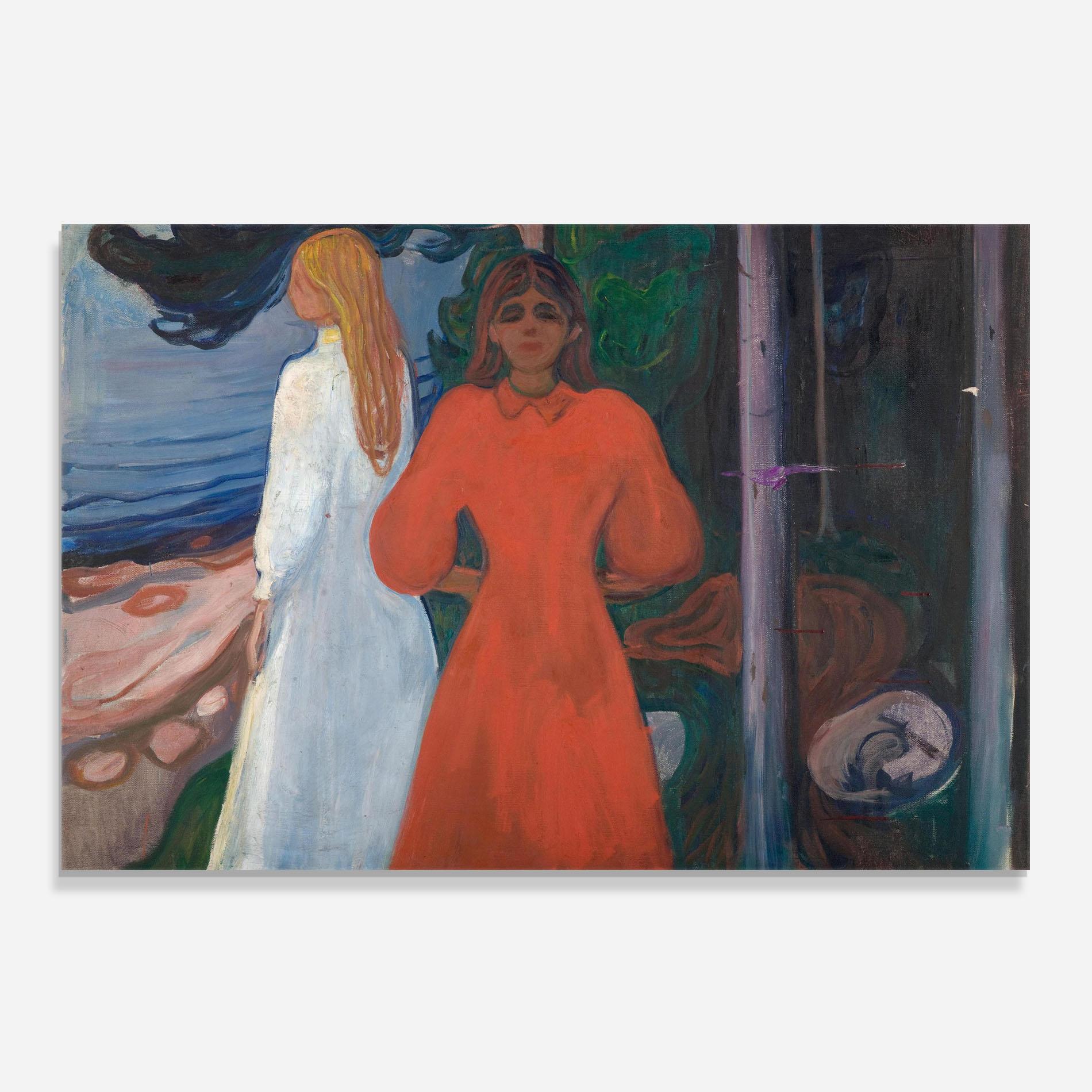 Küchenrückwand Glas Red And White mockup 0