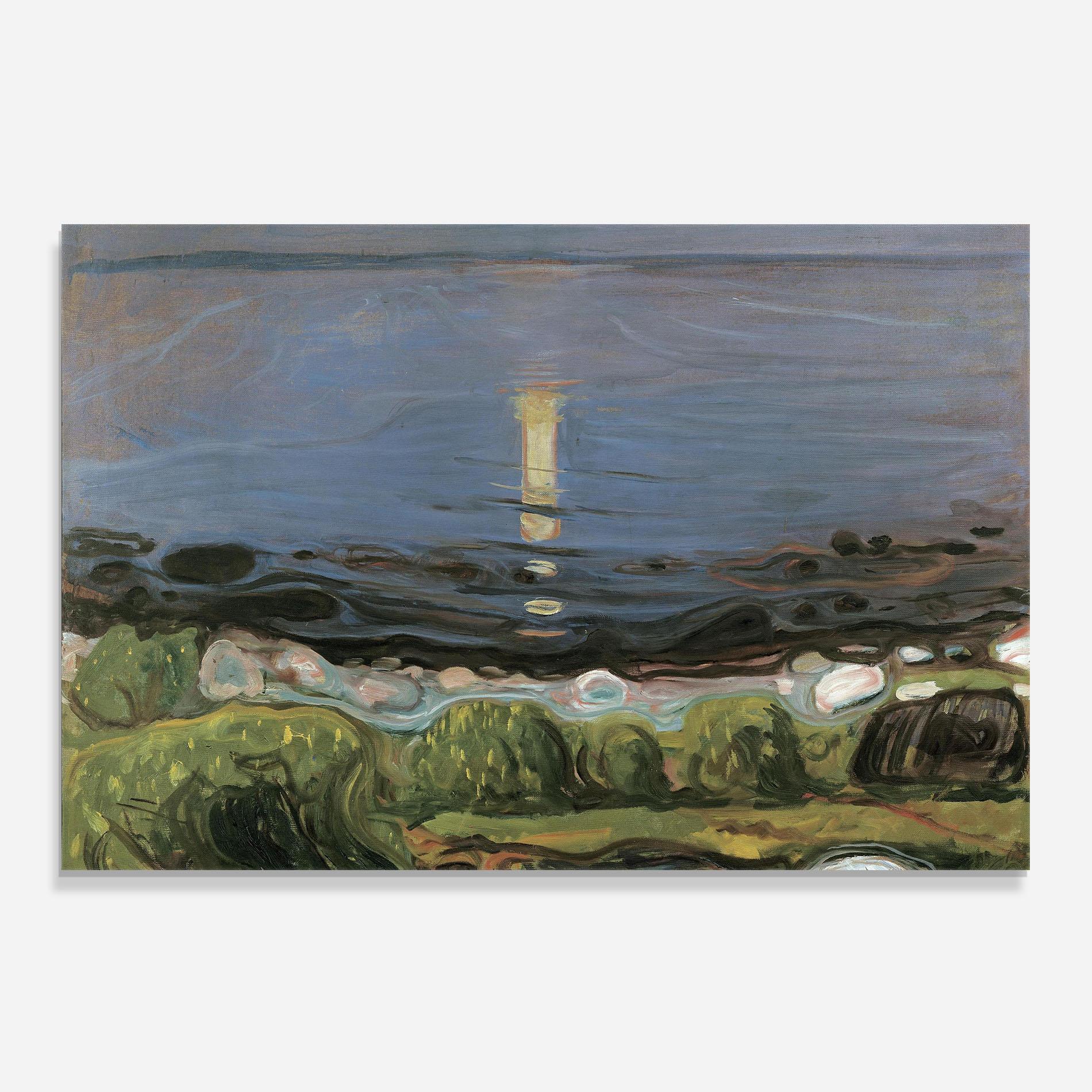 Küchenrückwand Glas Summer Night Beach mockup 0