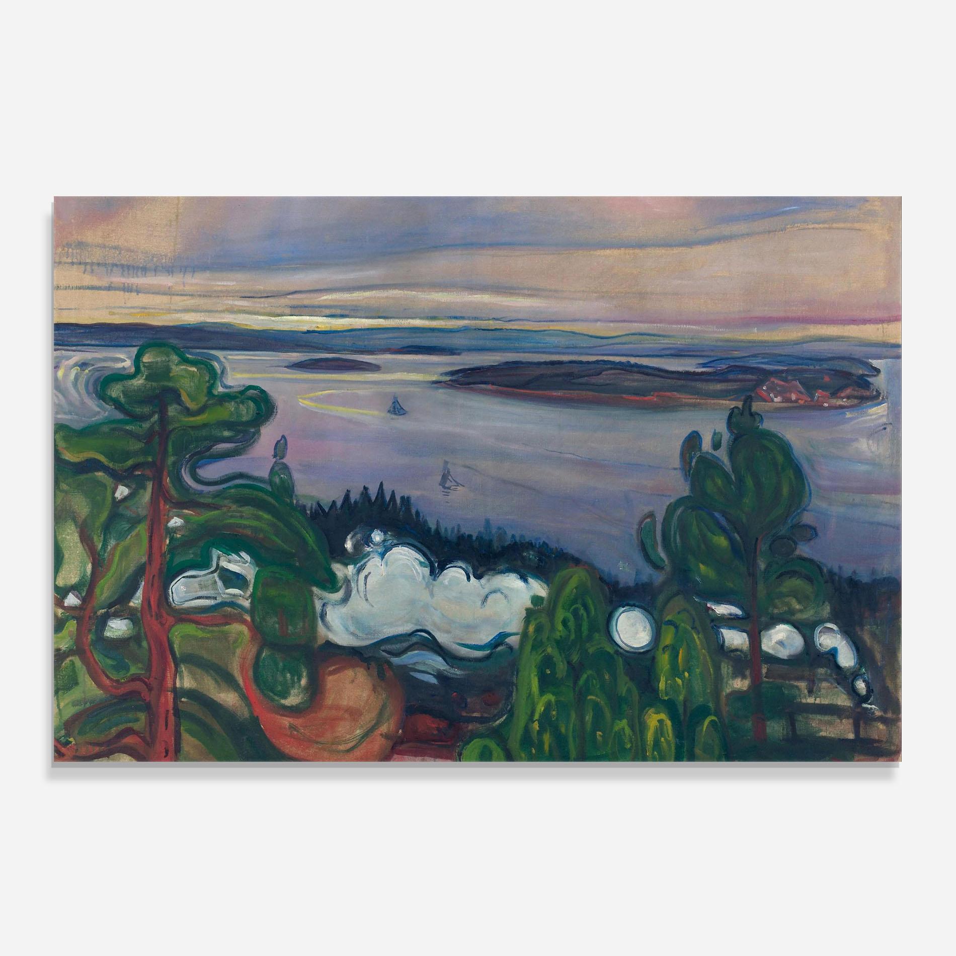 Küchenrückwand Glas Train Smoke mockup 0