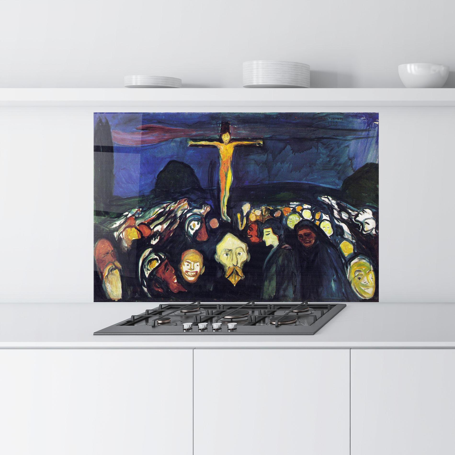 Küchenrückwand Glas Golgotha mockup 9