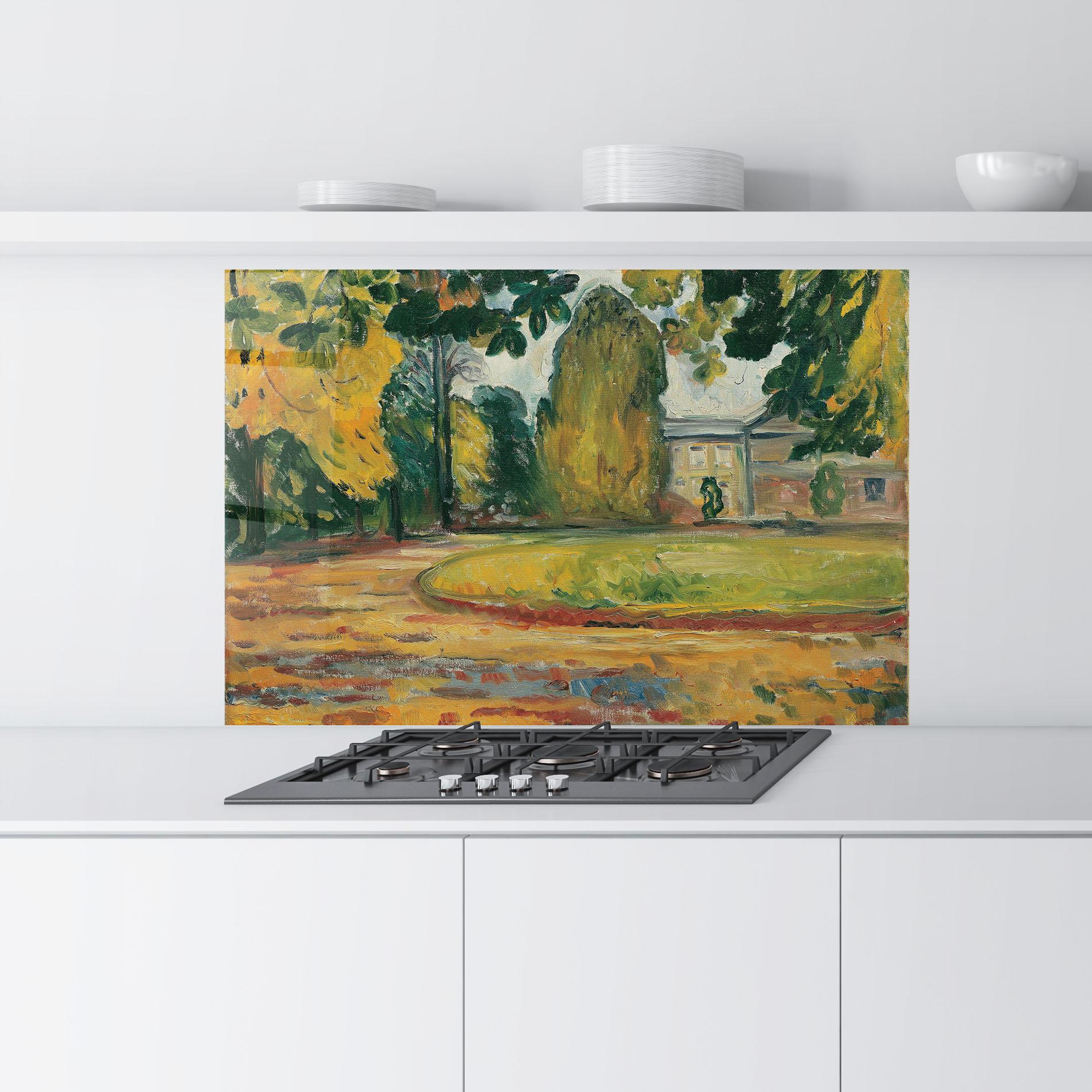 Küchenrückwand Glas Park In Kosen mockup 9