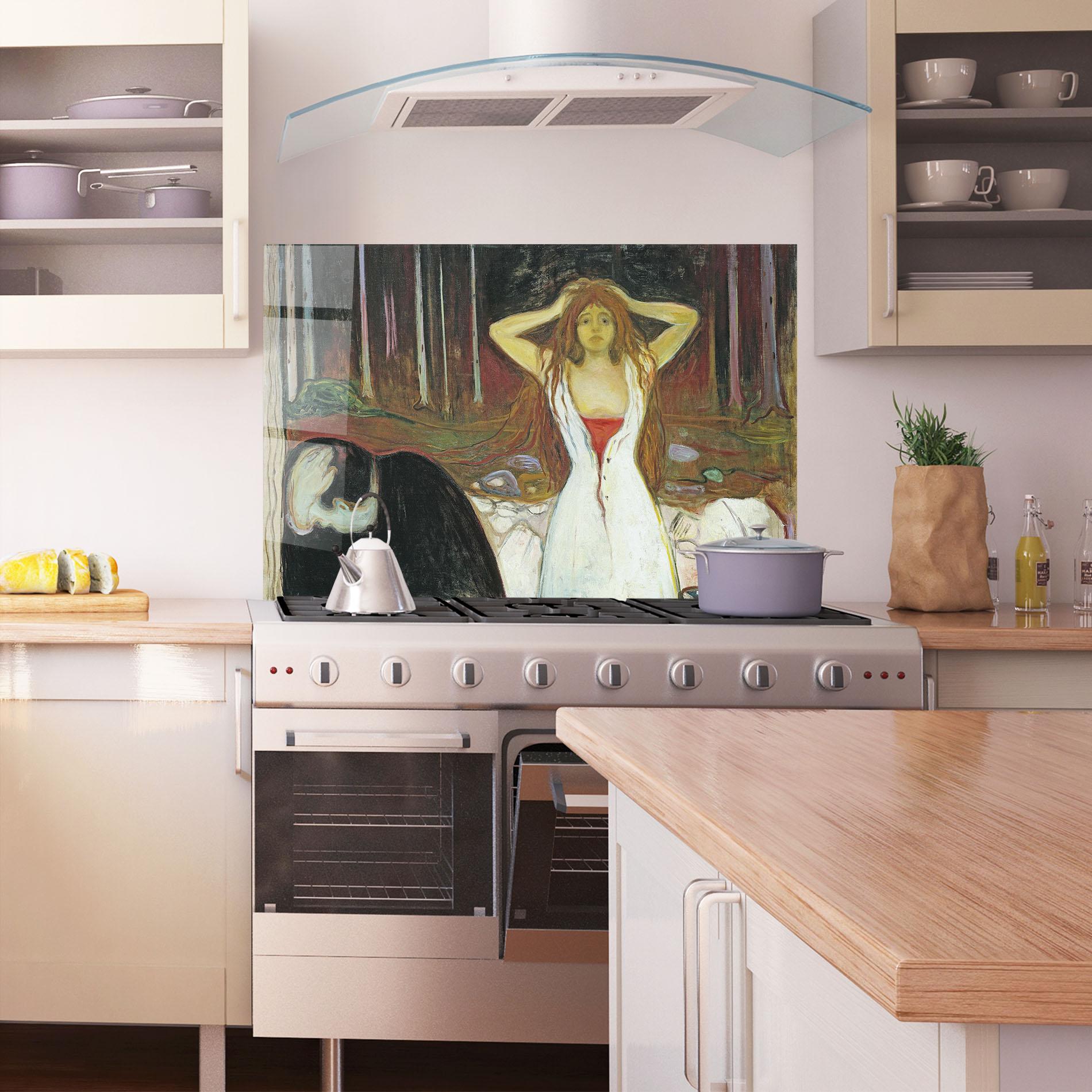 Küchenrückwand Glas Ashes mockup 1