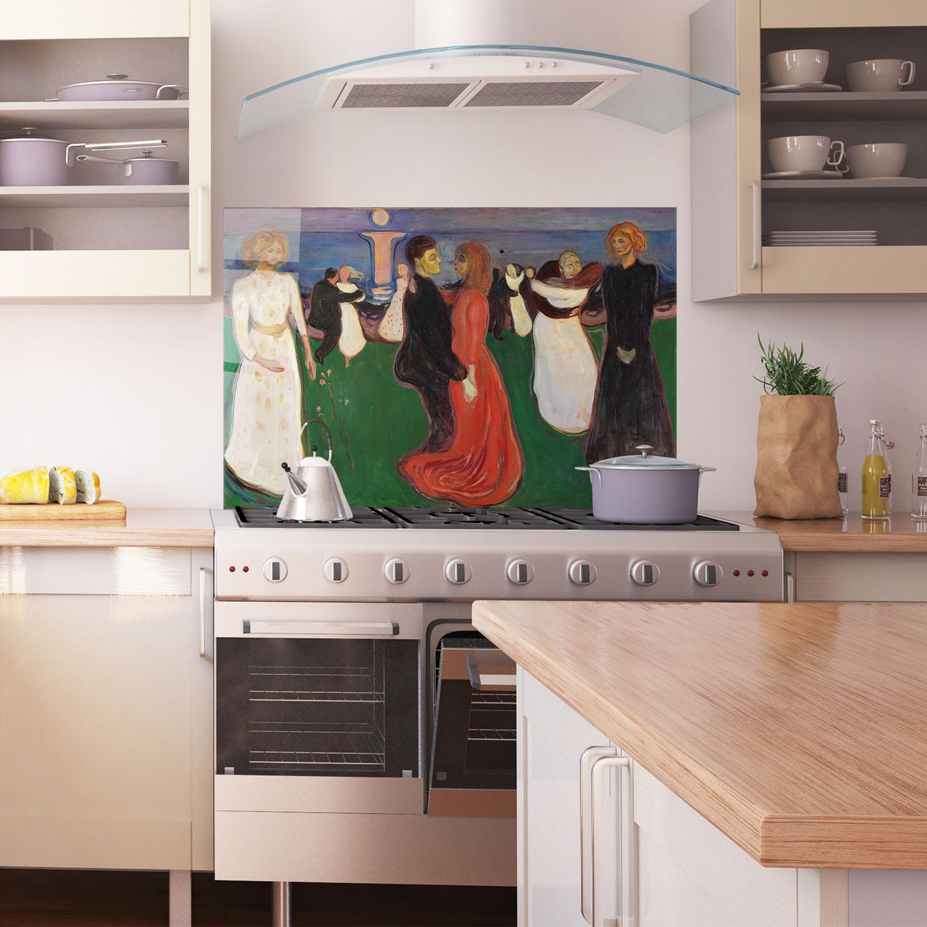 Küchenrückwand Glas Dance Of Life mockup 1