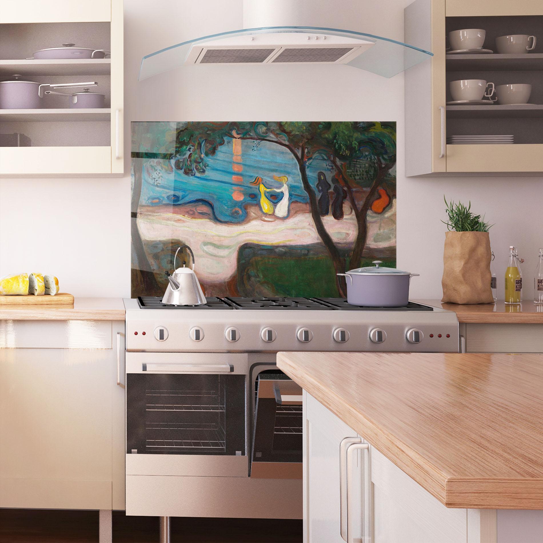 Küchenrückwand Glas Dance On The Beach mockup 1