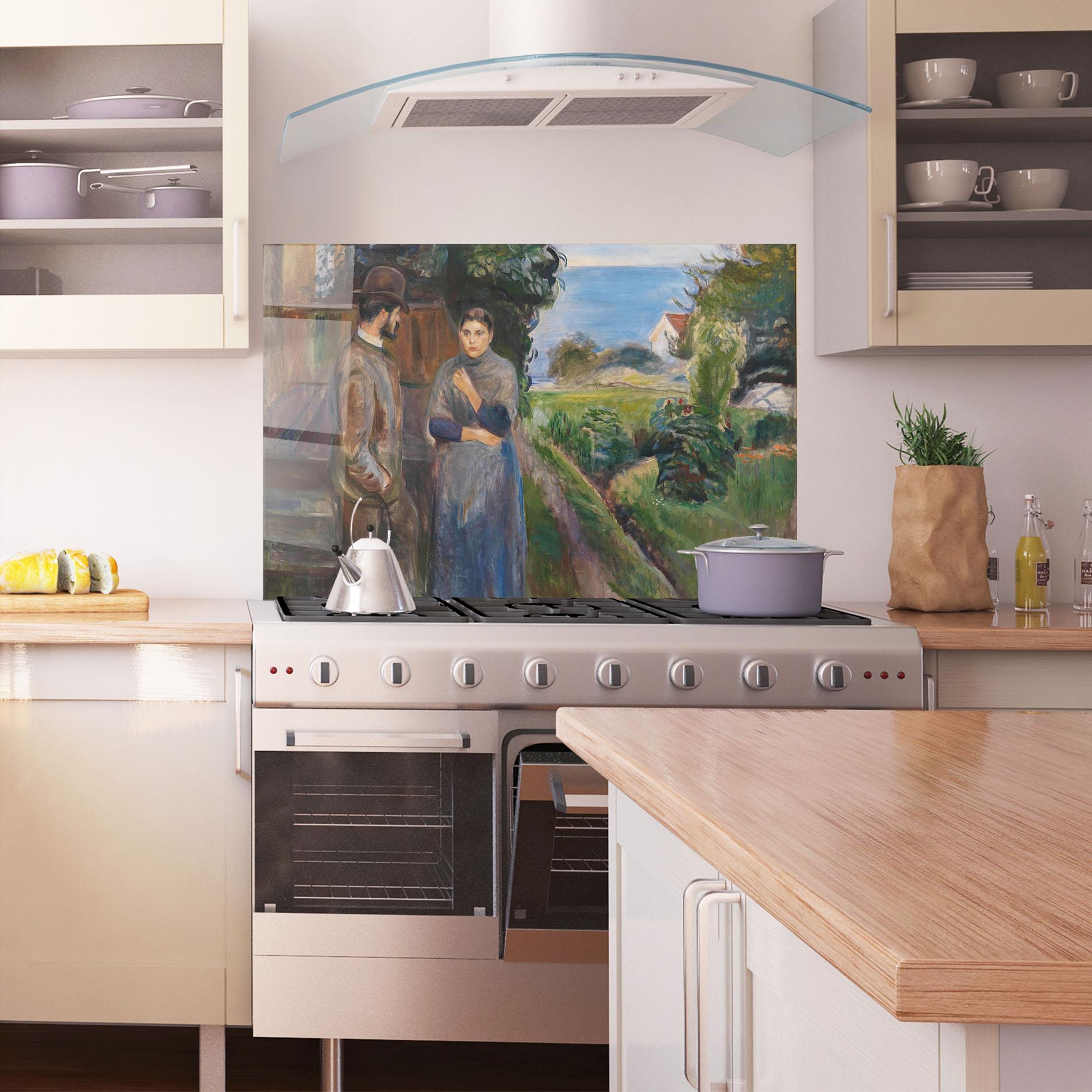 Küchenrückwand Glas Evening Passion mockup 1