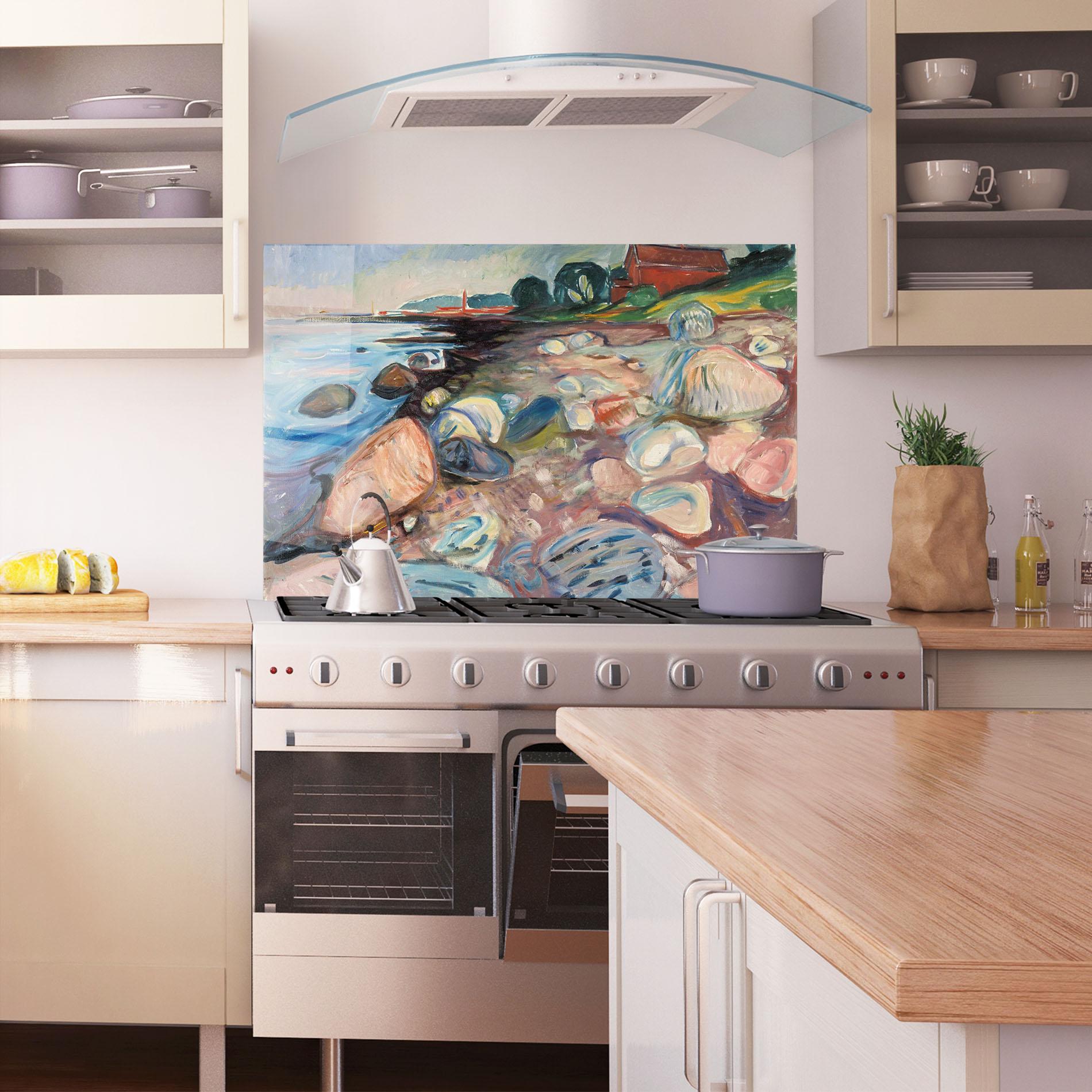 Küchenrückwand Glas Shore Red House mockup 1