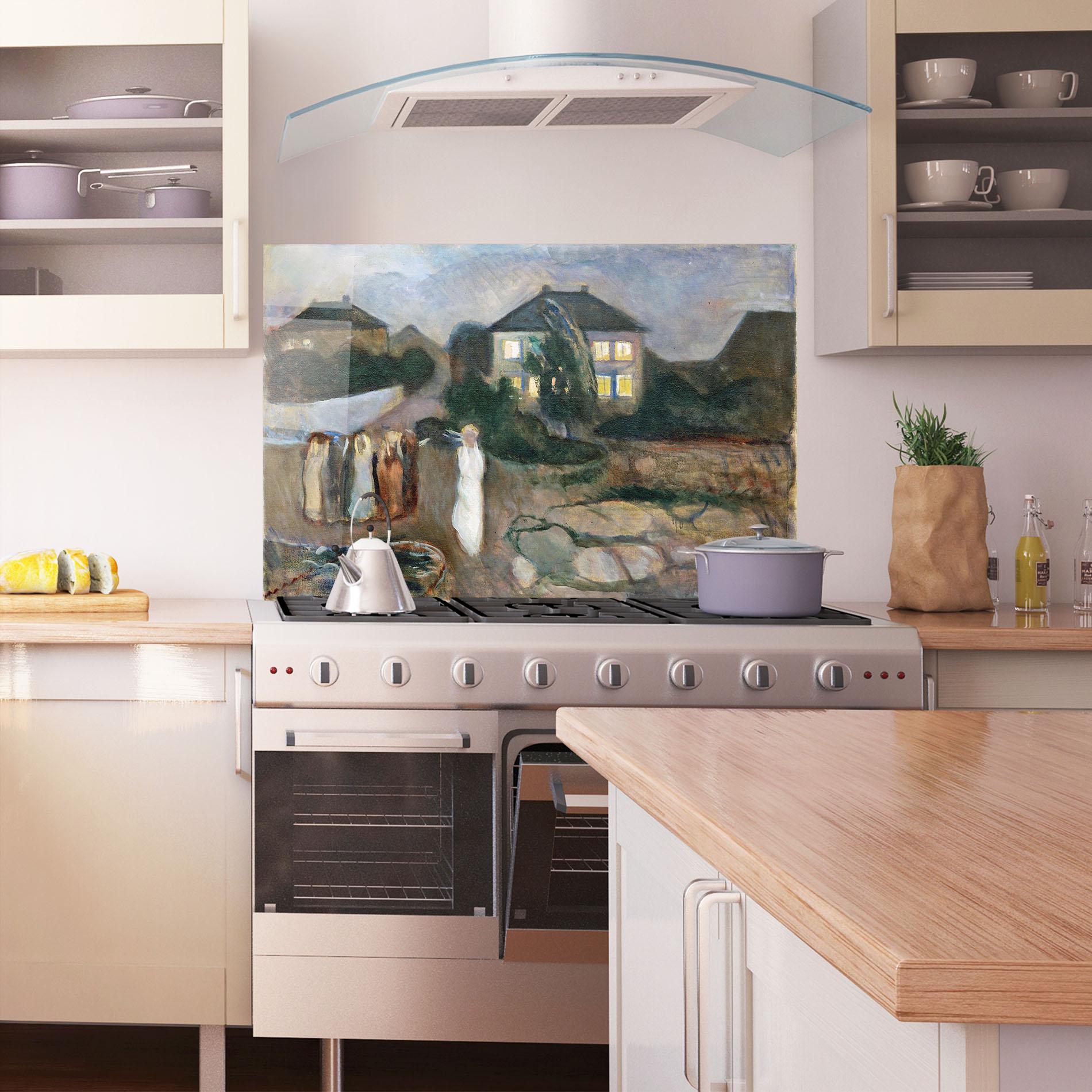 Küchenrückwand Glas The Storm mockup 1