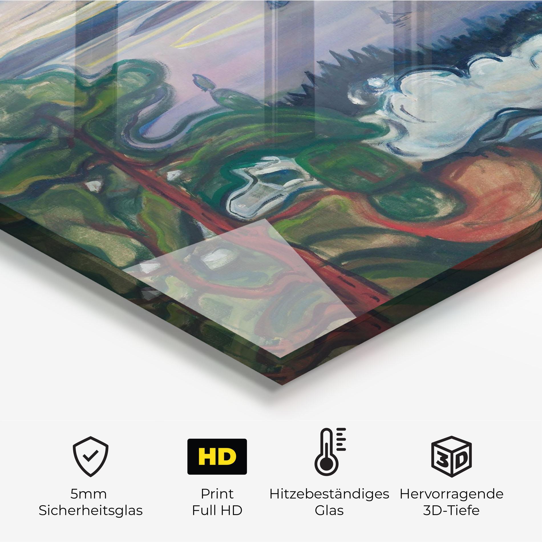 Küchenrückwand Glas Train Smoke mockup 2