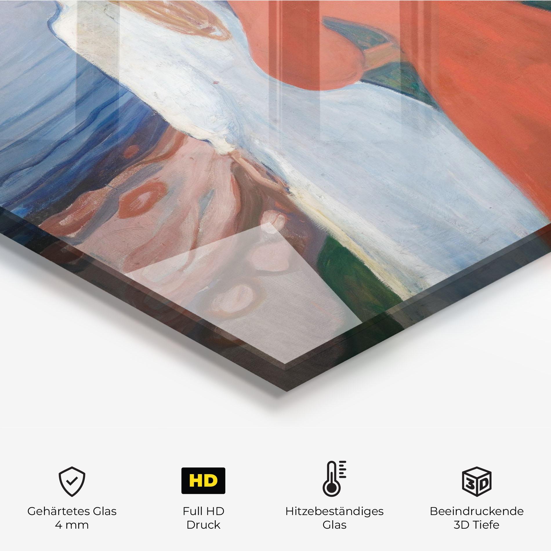 Küchenrückwand Glas Red And White mockup 2