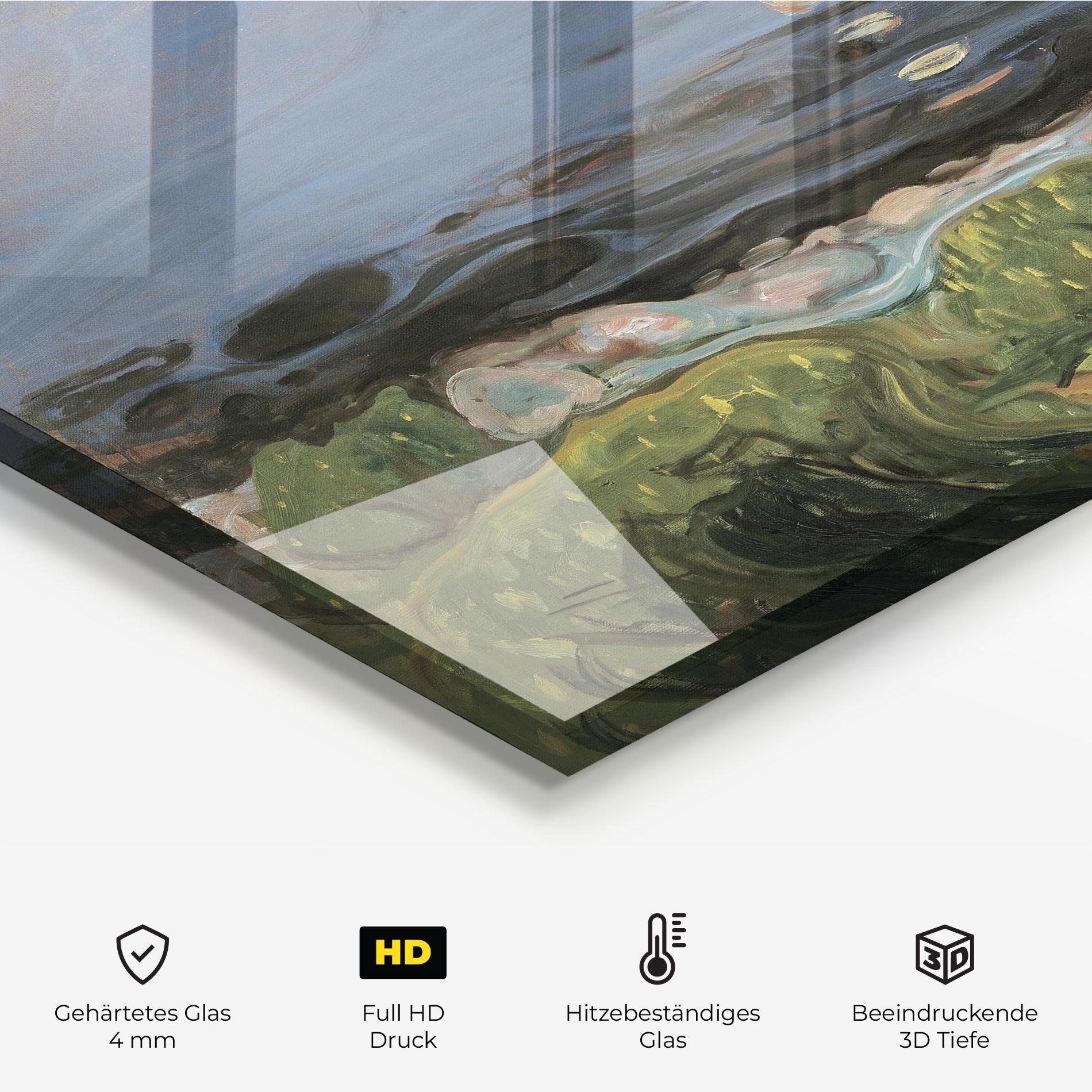 Küchenrückwand Glas Summer Night Beach mockup 2