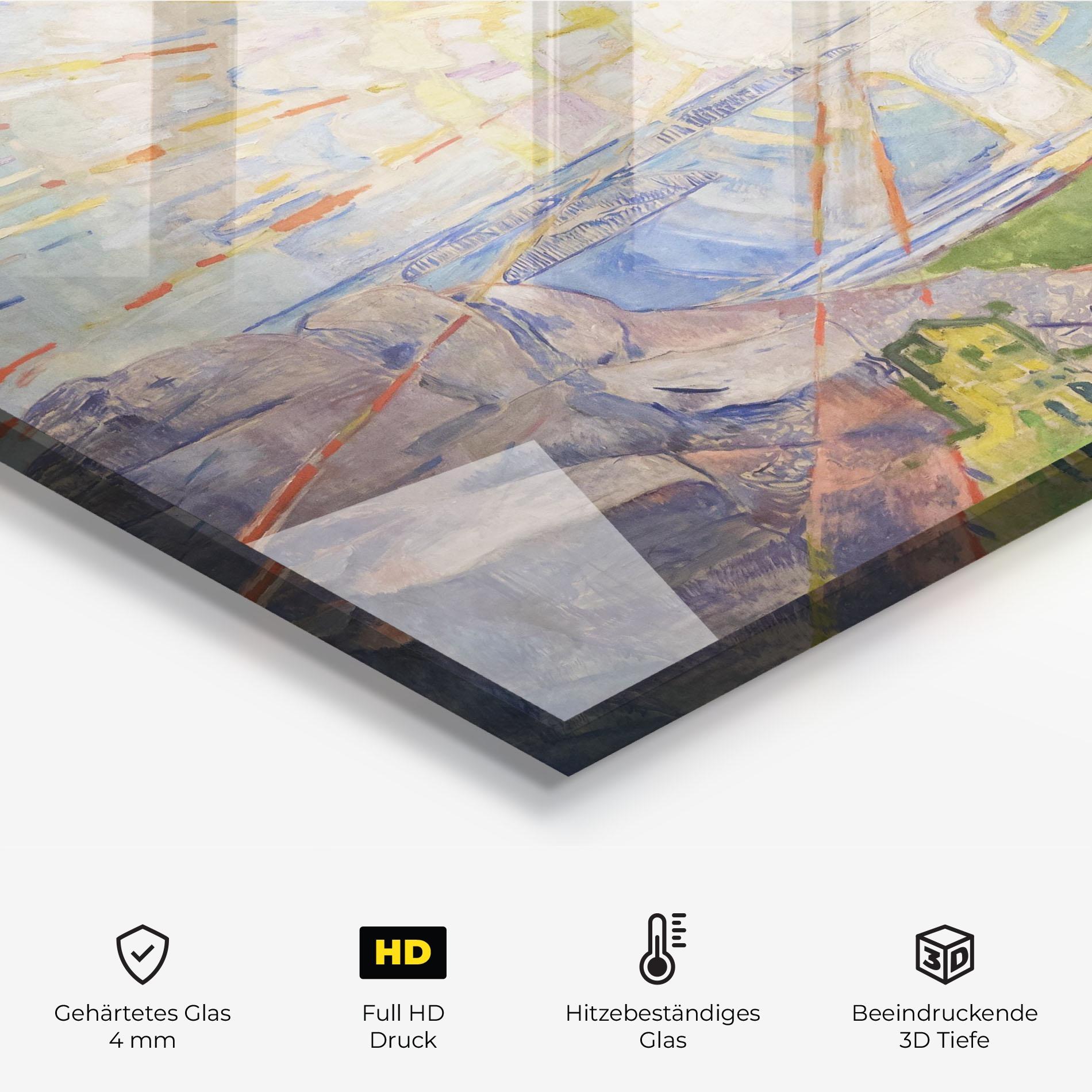 Küchenrückwand Glas The Sun mockup 2