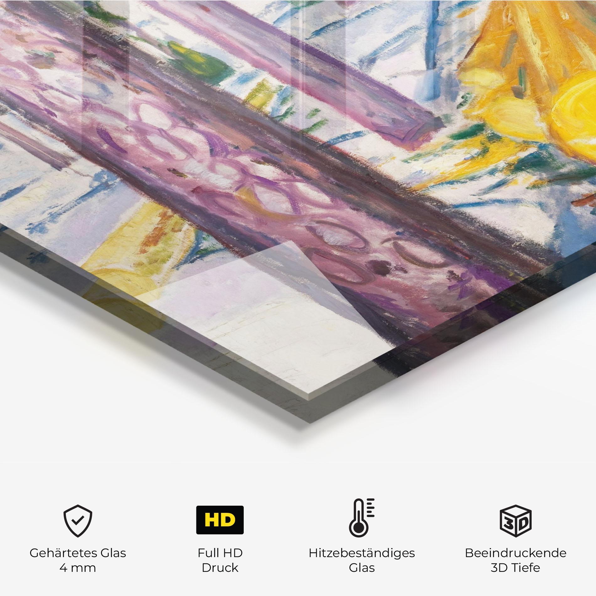 Küchenrückwand Glas The Yellow Log mockup 2