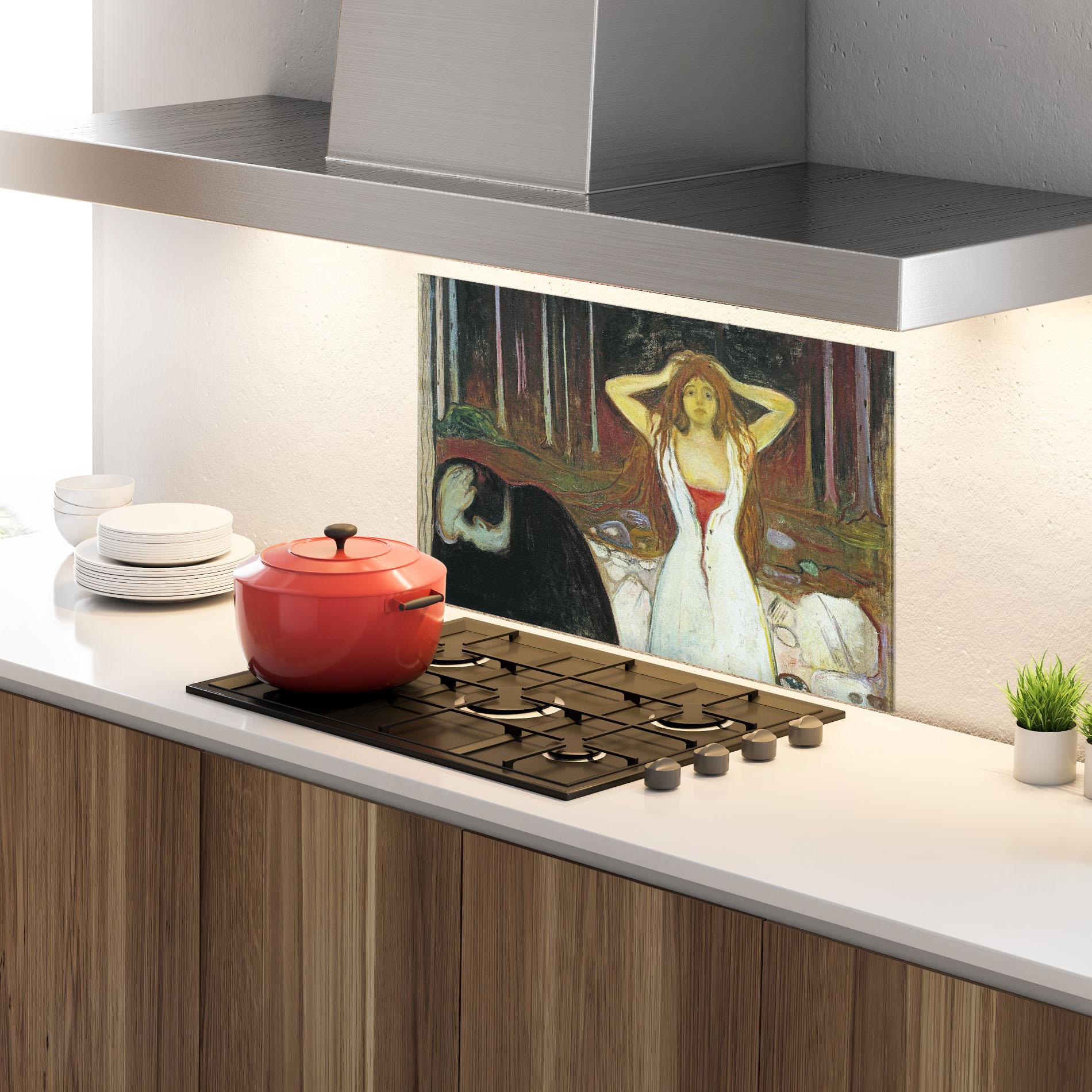 Küchenrückwand Glas Ashes mockup 4