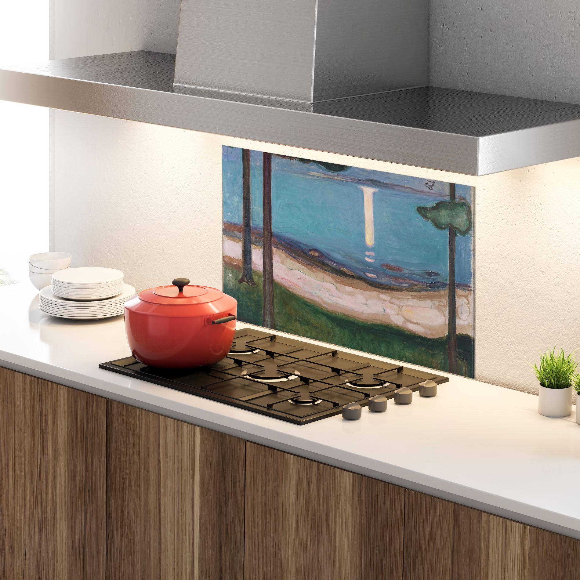 Küchenrückwand Glas Moonlight mockup 4