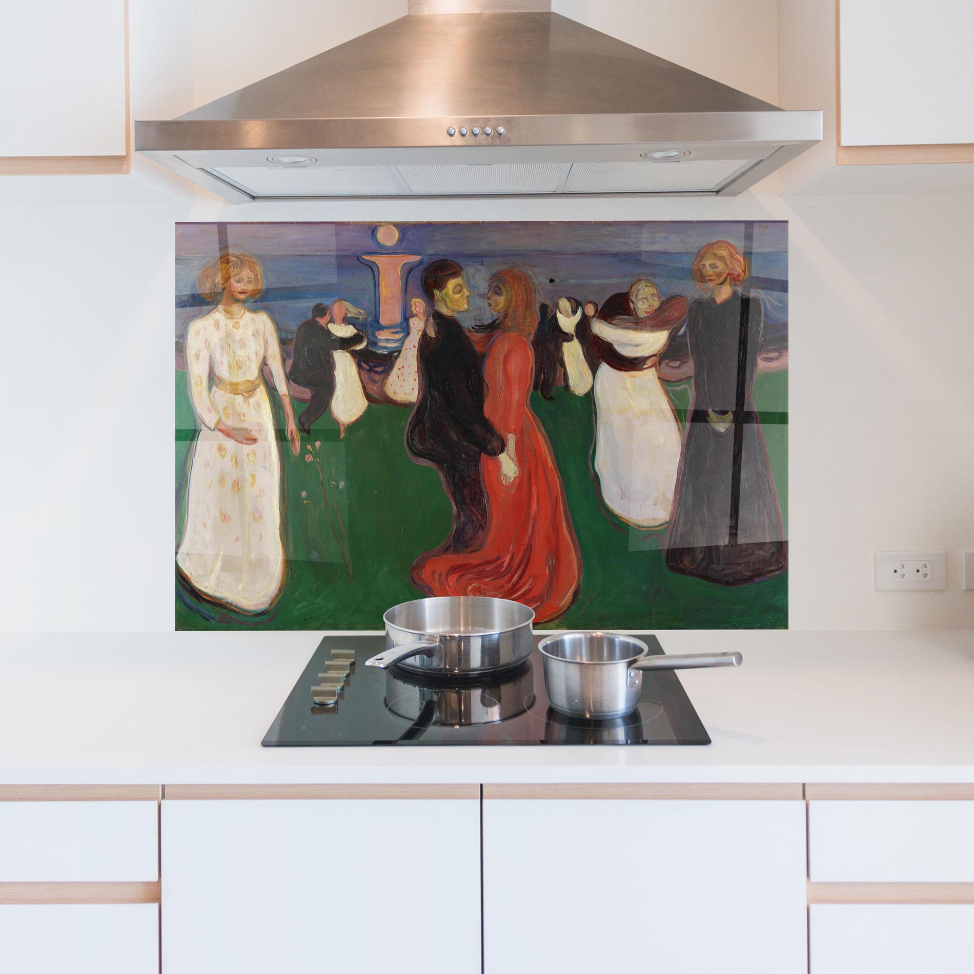 Küchenrückwand Glas Dance Of Life mockup 5