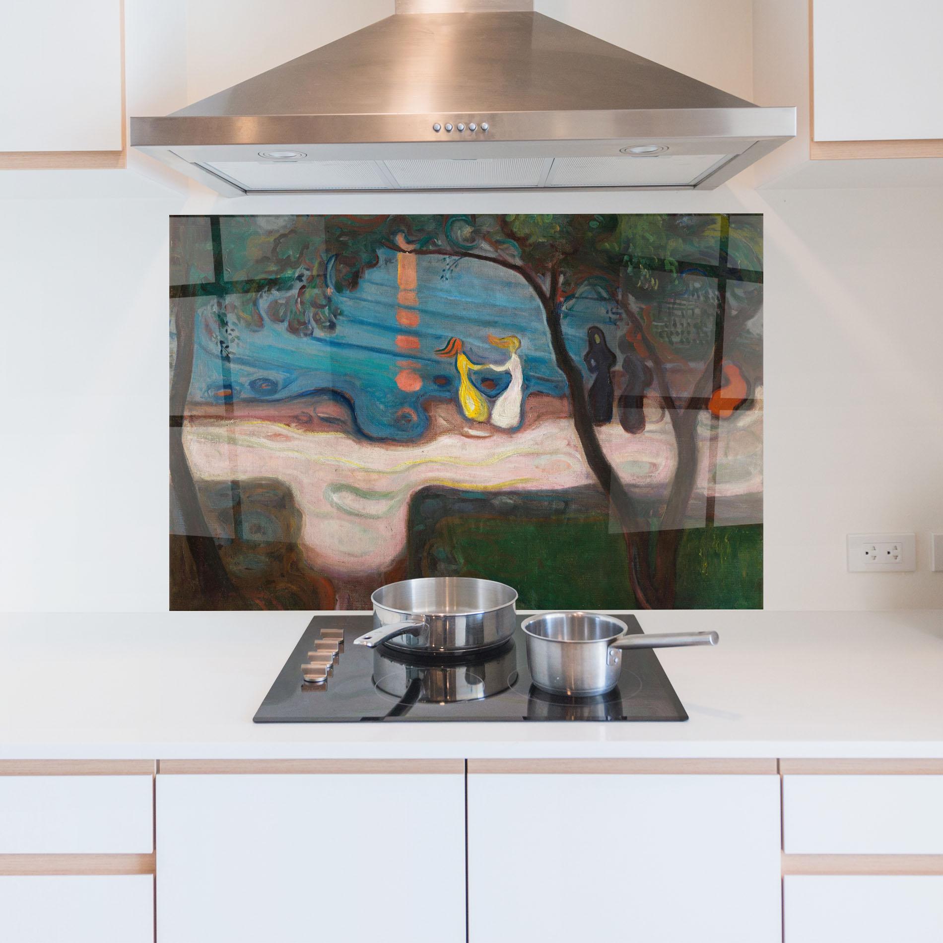 Küchenrückwand Glas Dance On The Beach mockup 5