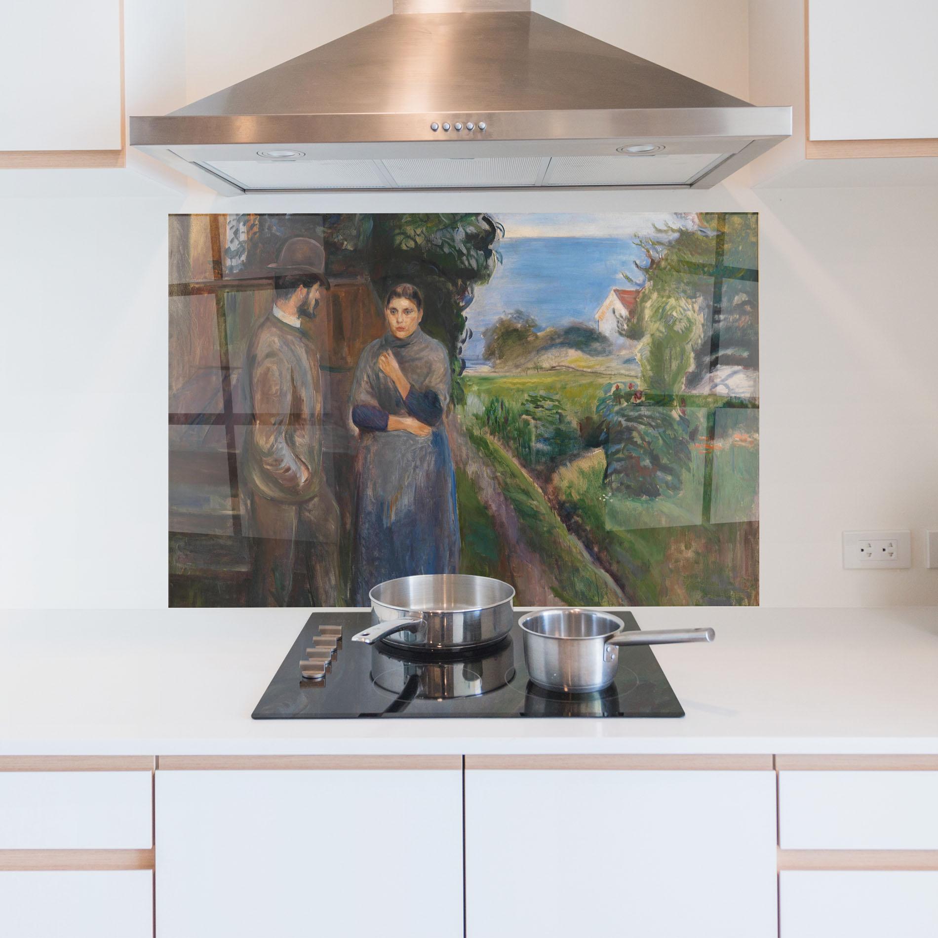 Küchenrückwand Glas Evening Passion mockup 5