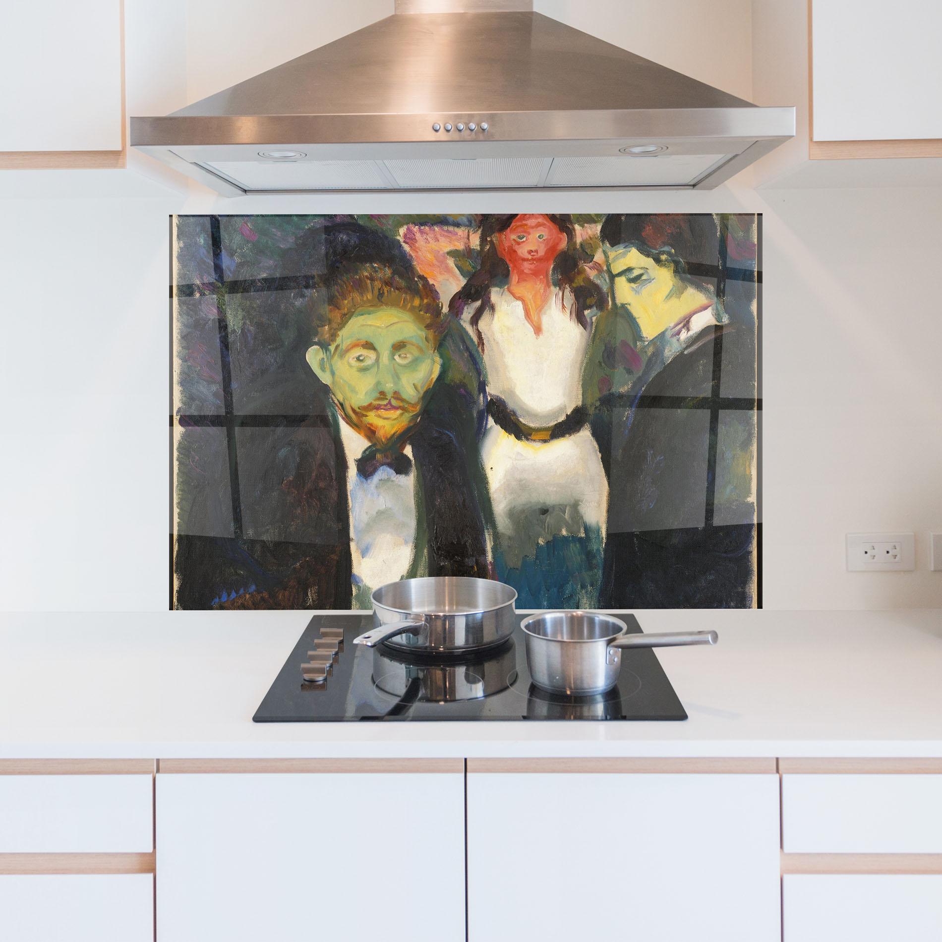 Küchenrückwand Glas Jealousy mockup 5