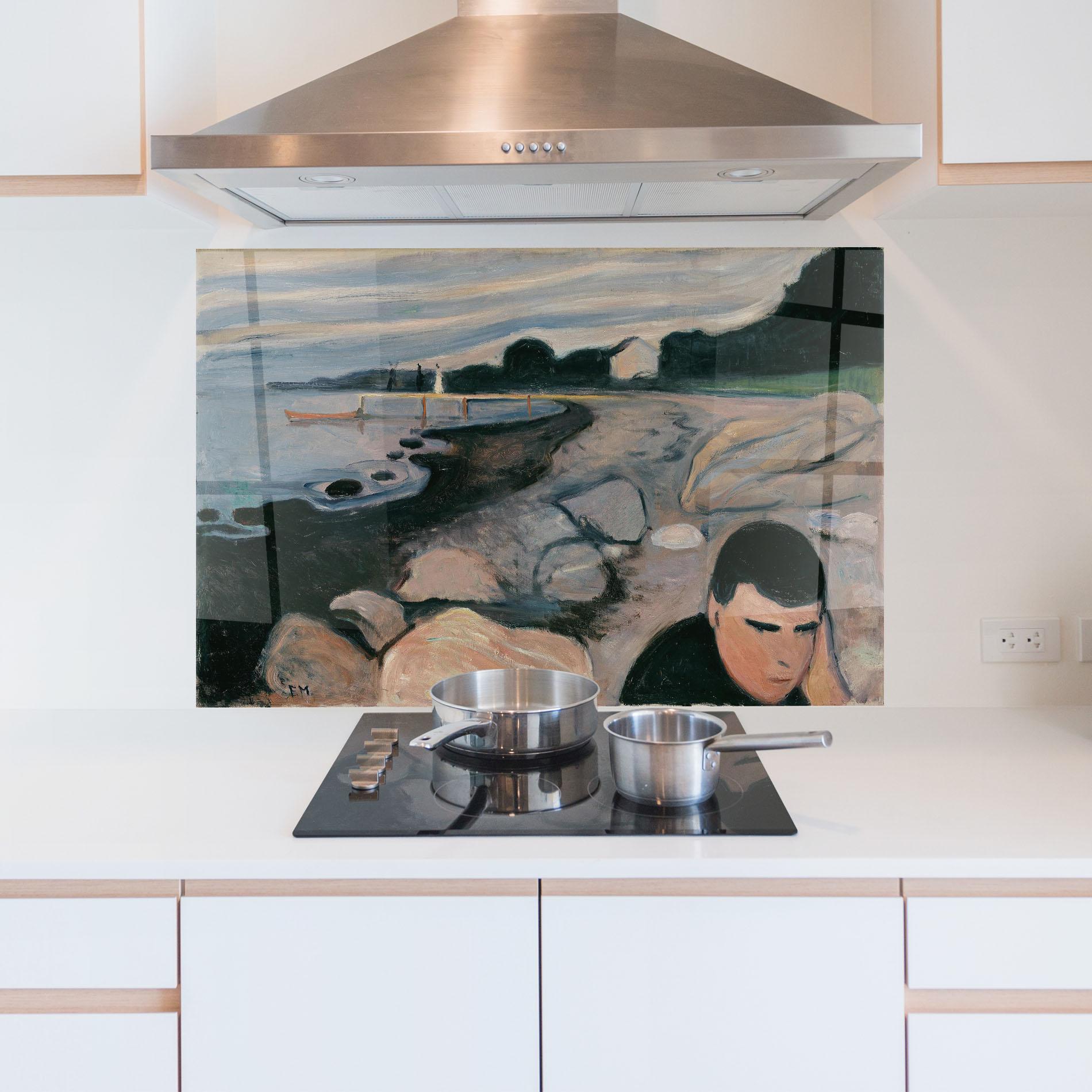 Küchenrückwand Glas Melankoli mockup 5