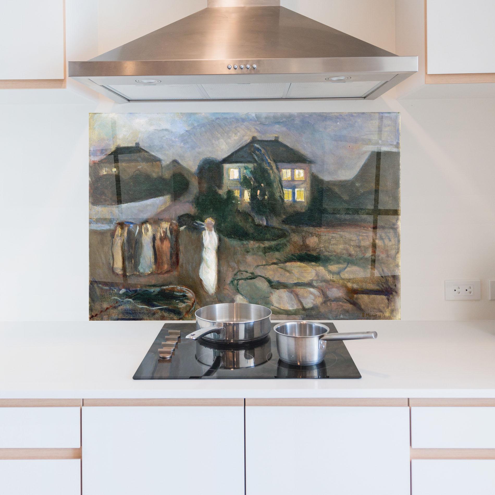 Küchenrückwand Glas The Storm mockup 5