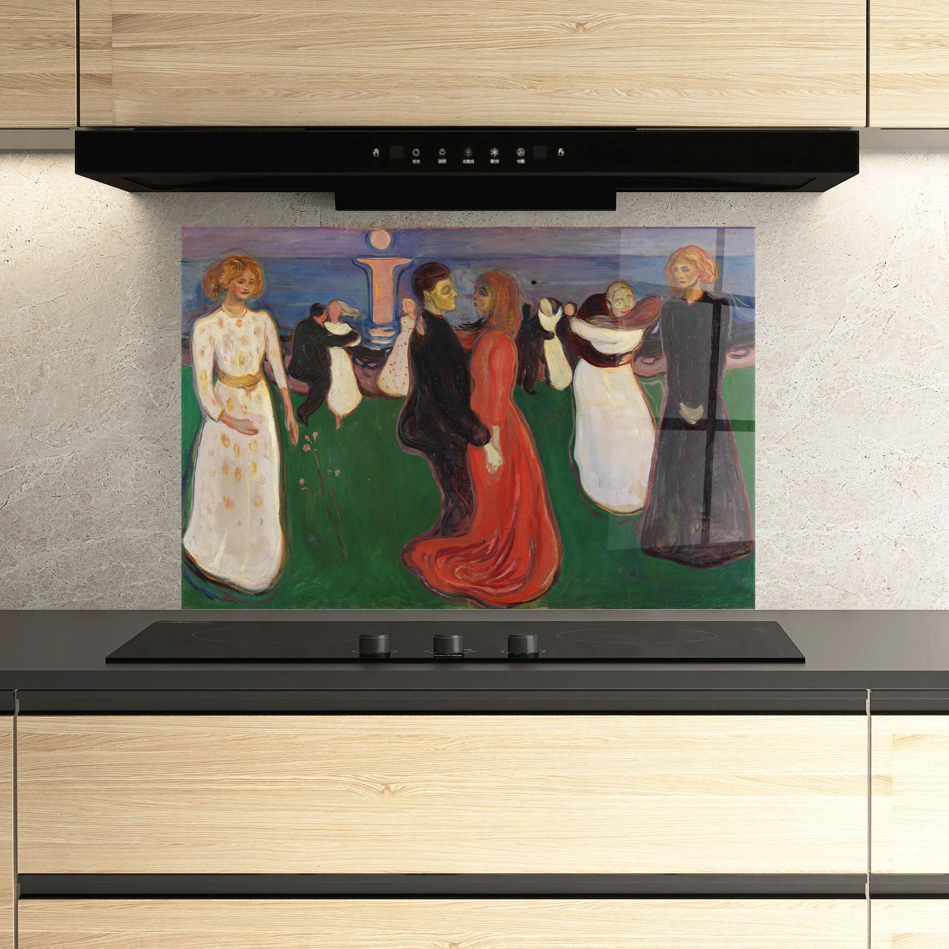 Küchenrückwand Glas Dance Of Life mockup 3