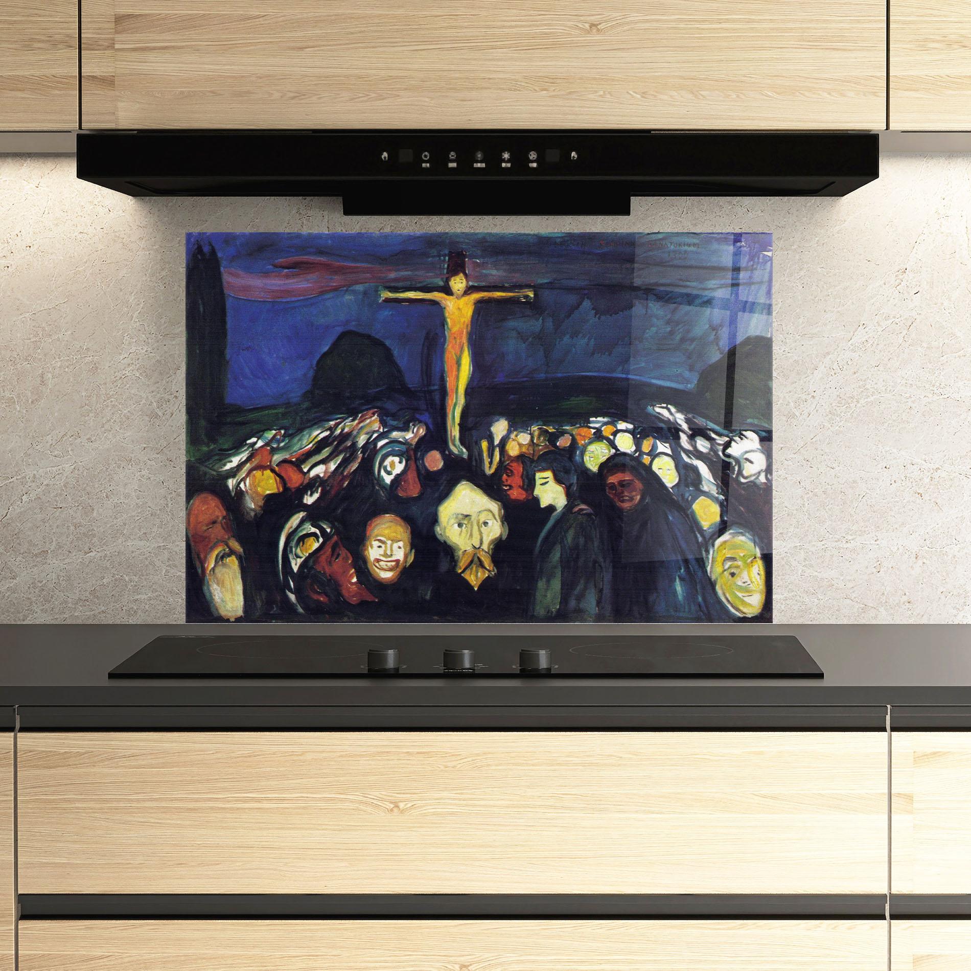 Küchenrückwand Glas Golgotha mockup 3