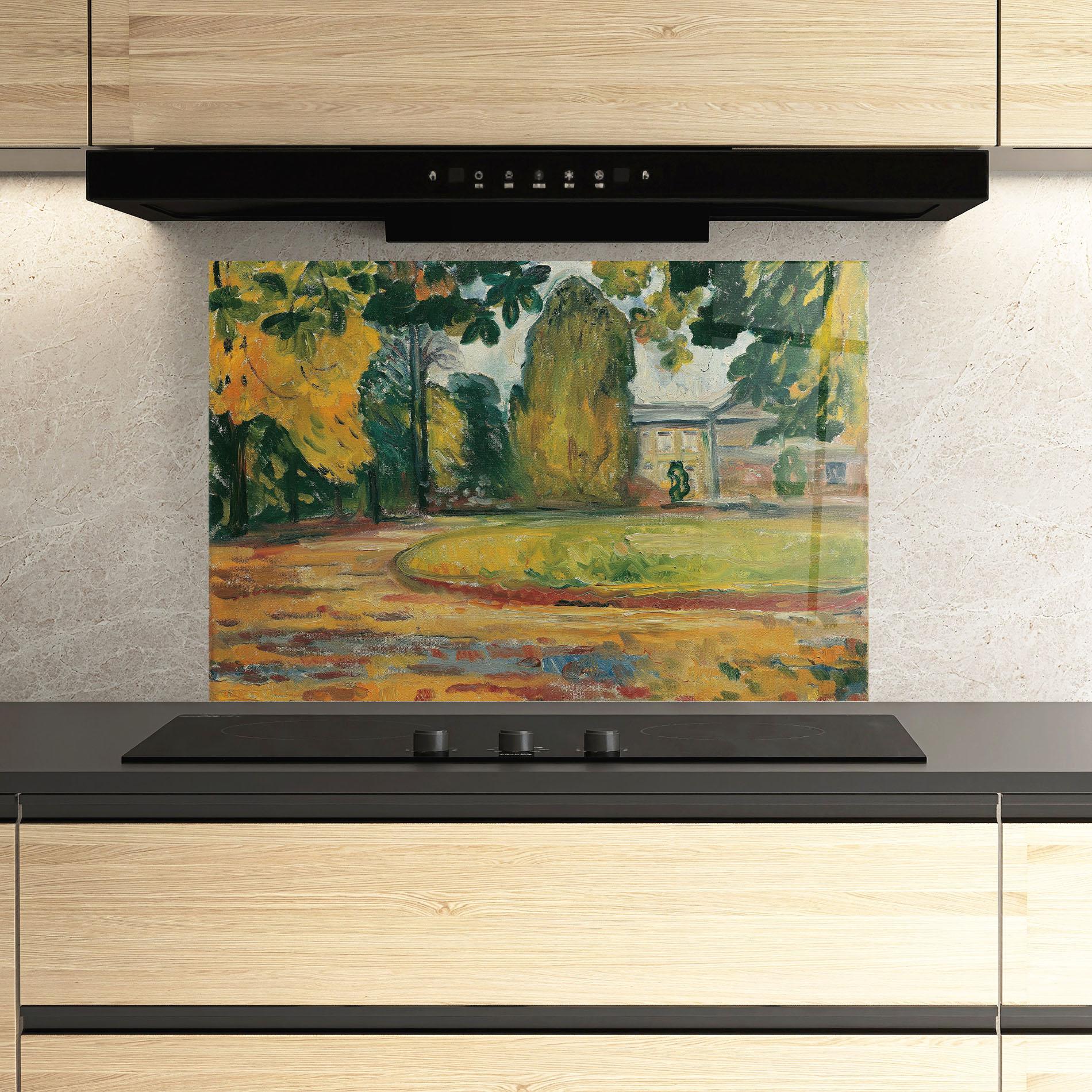 Küchenrückwand Glas Park In Kosen mockup 3