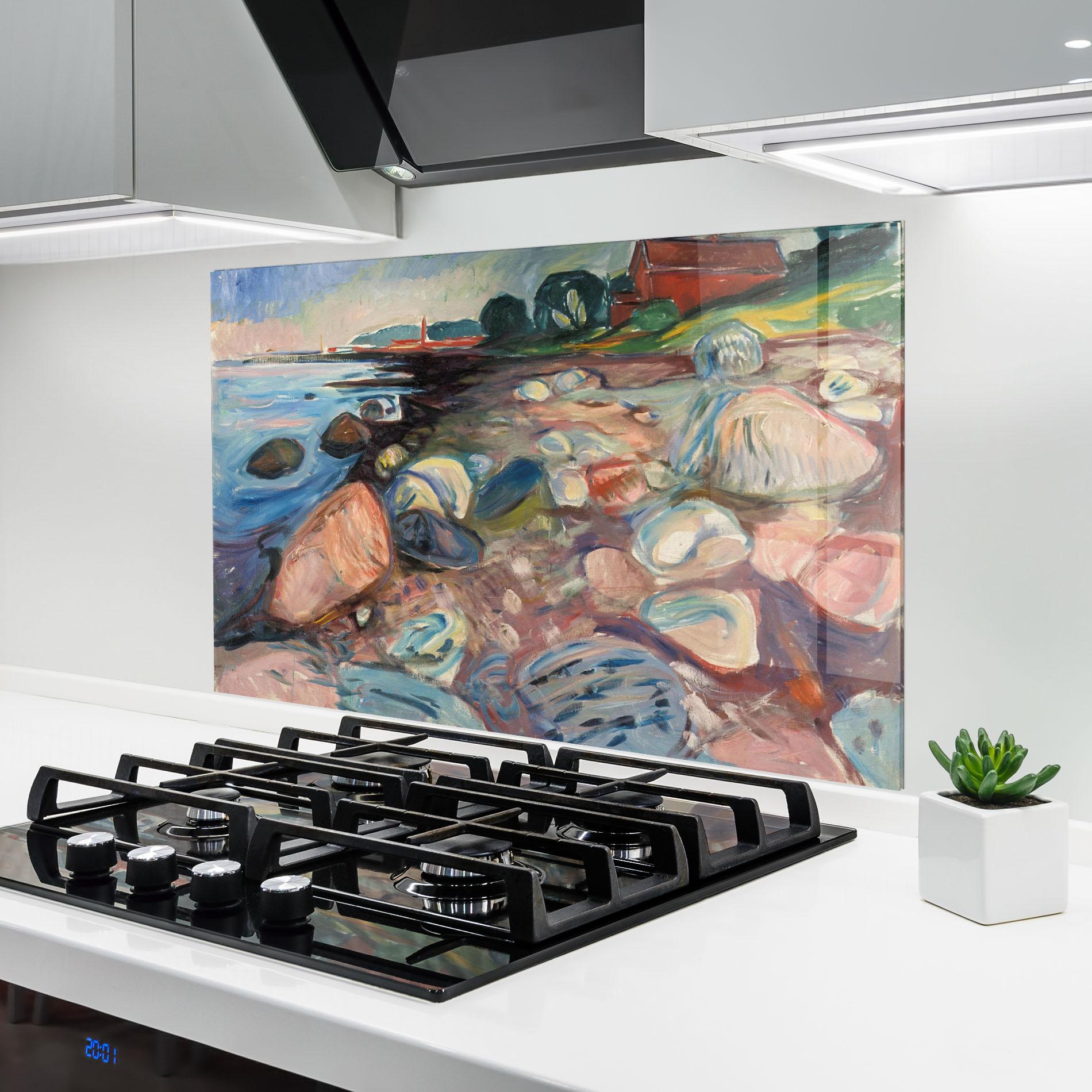 Küchenrückwand Glas Shore Red House mockup 6