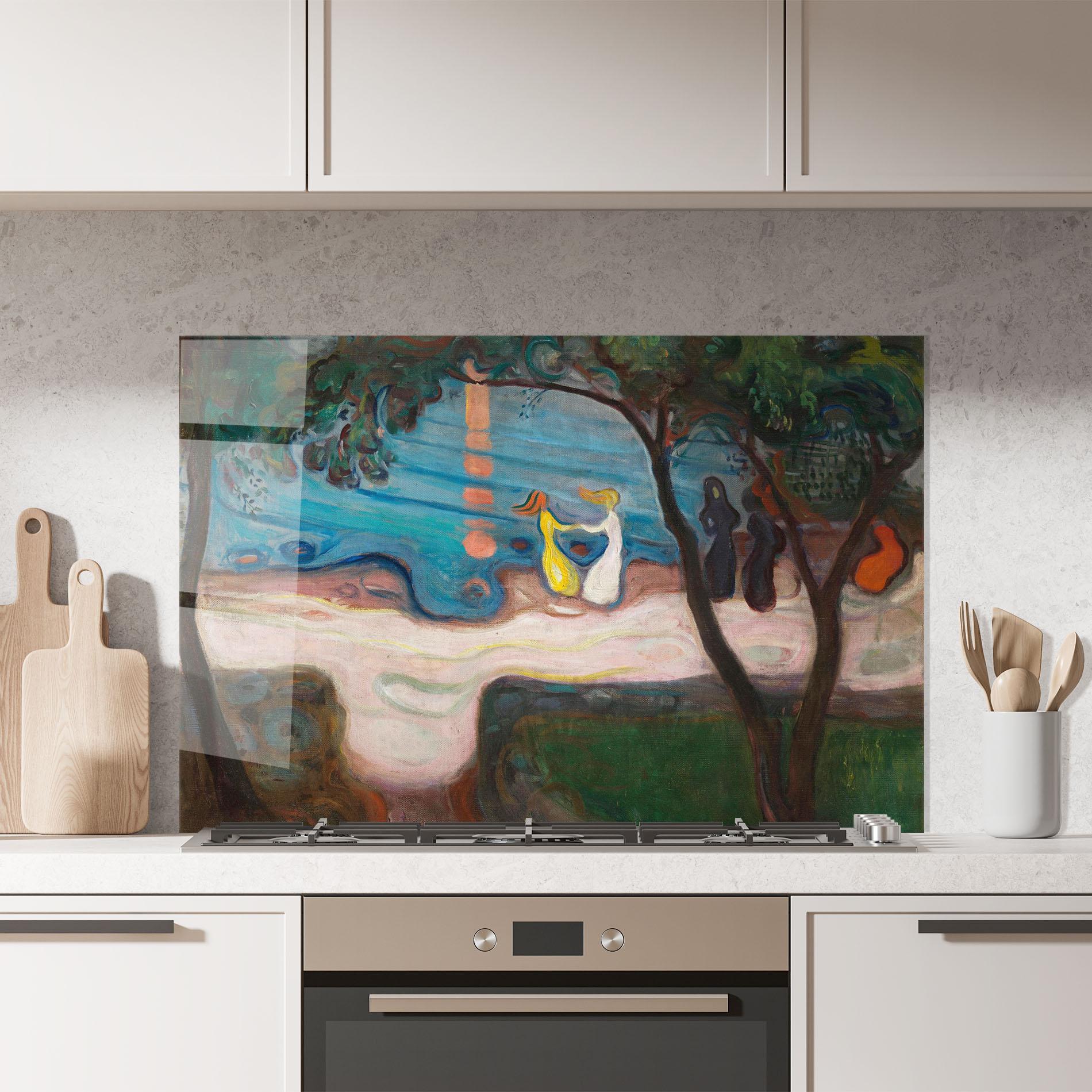 Küchenrückwand Glas Dance On The Beach mockup 7