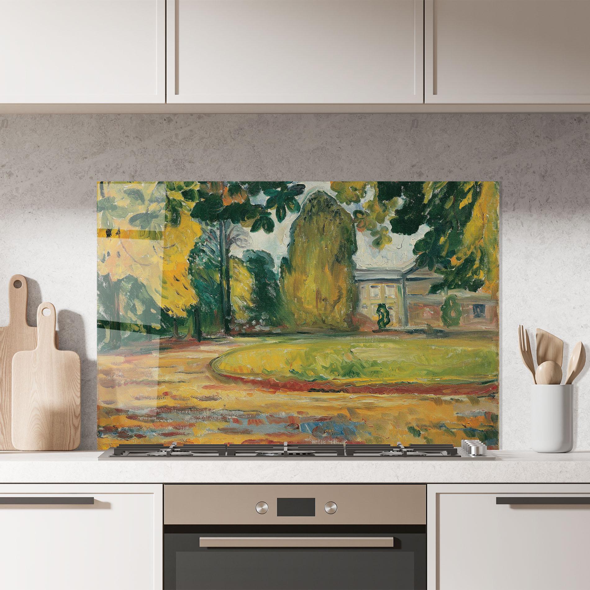 Küchenrückwand Glas Park In Kosen mockup 7