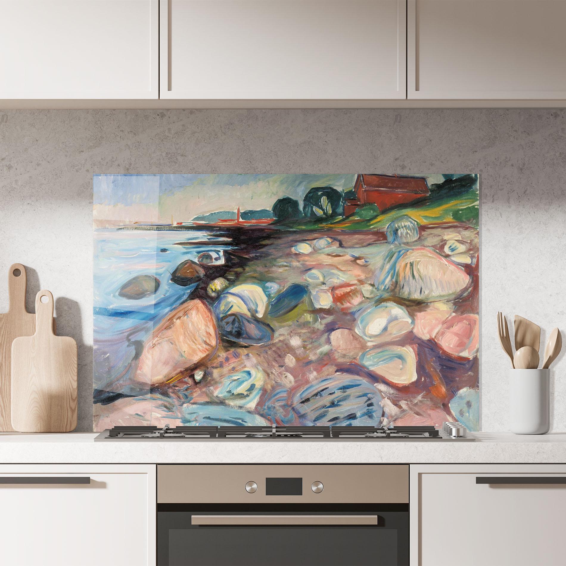 Küchenrückwand Glas Shore Red House mockup 7