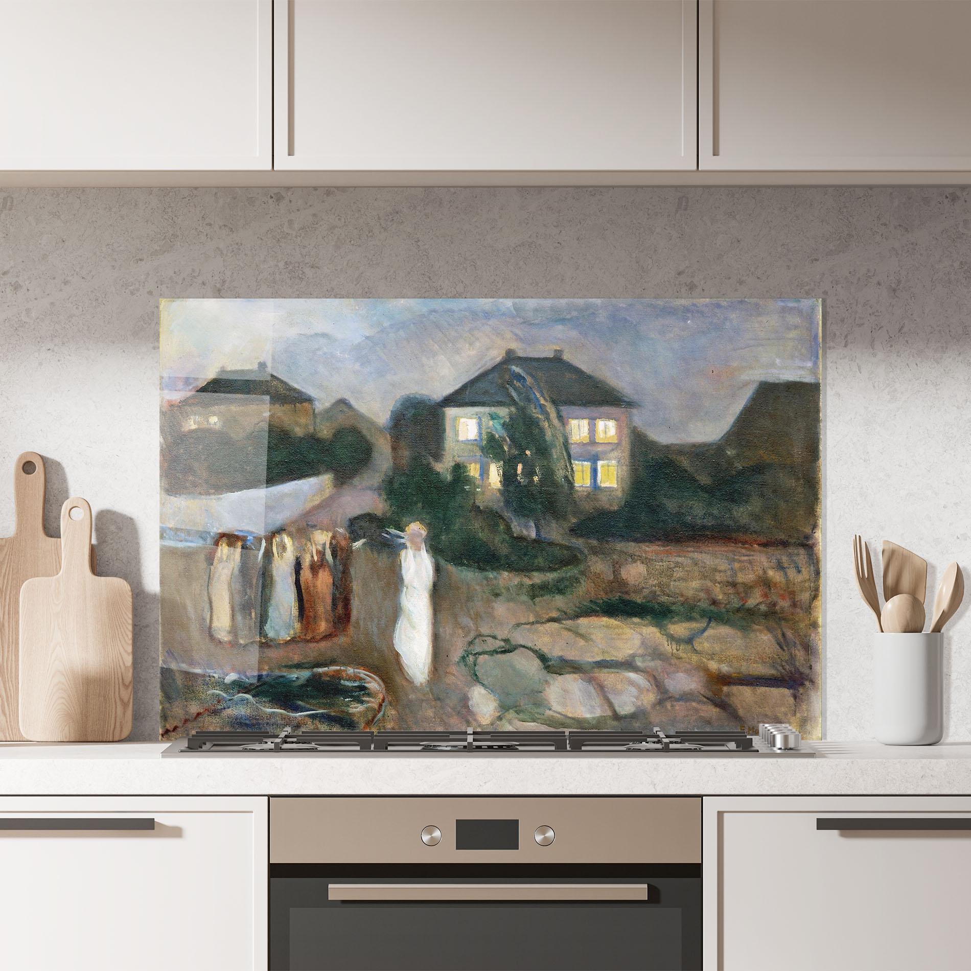 Küchenrückwand Glas The Storm mockup 7