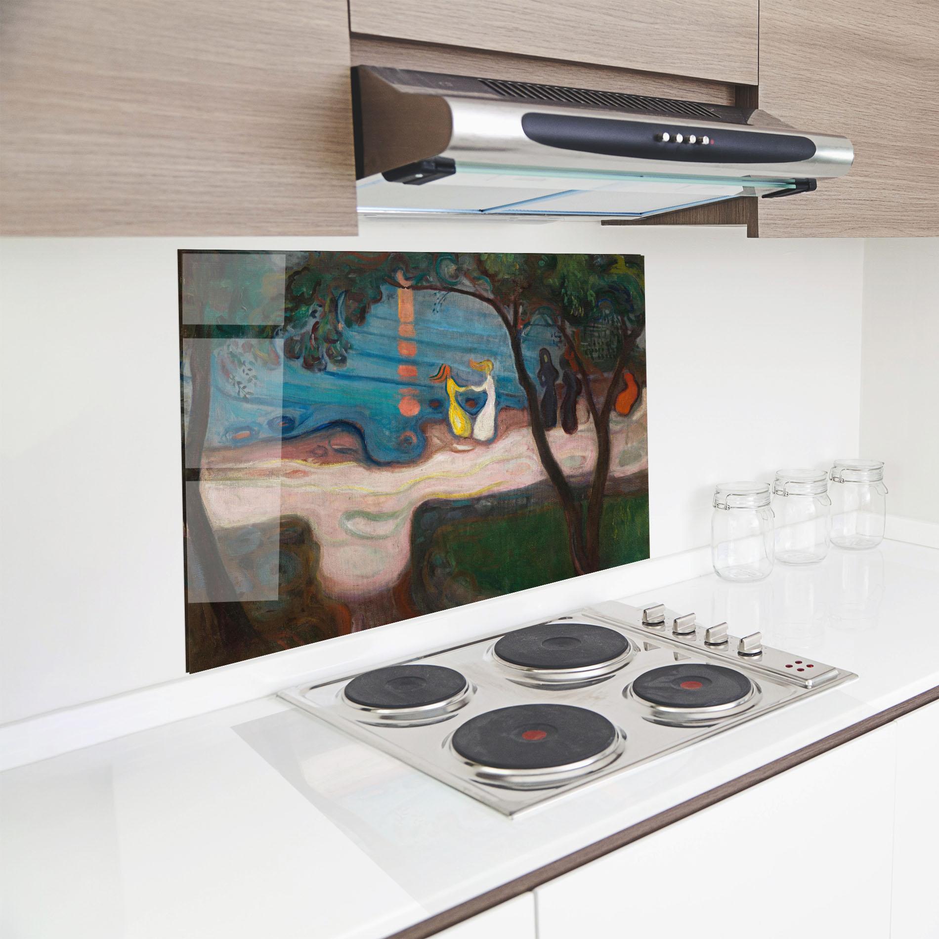 Küchenrückwand Glas Dance On The Beach mockup 8