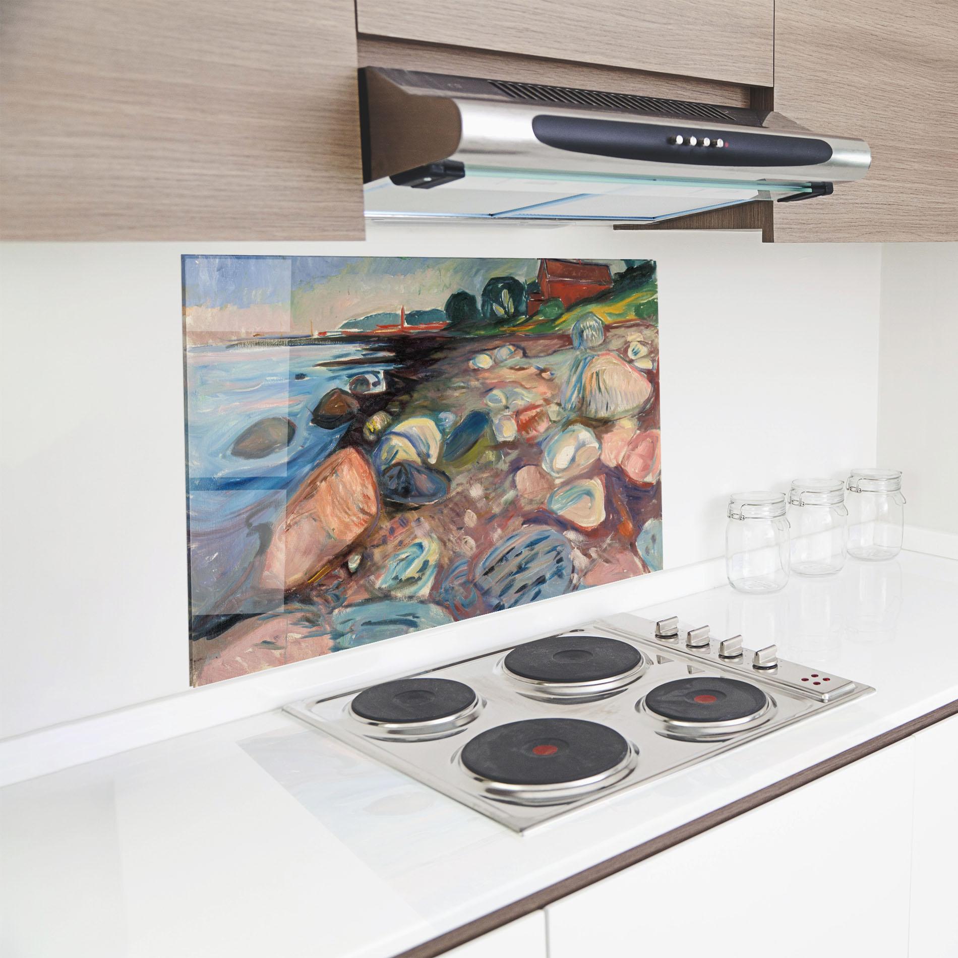 Küchenrückwand Glas Shore Red House mockup 8