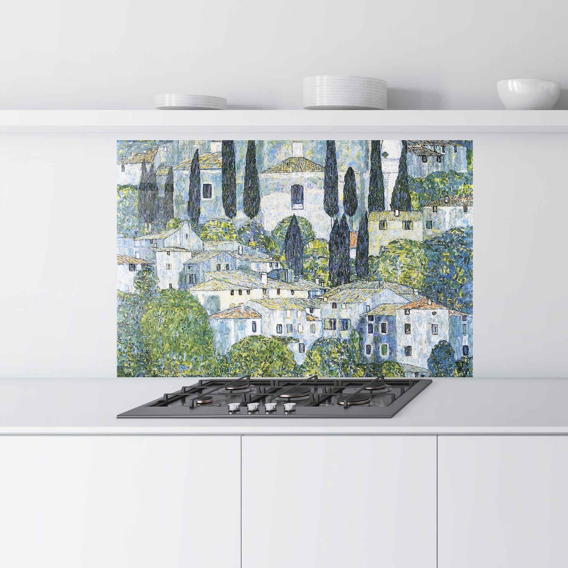 Küchenrückwand Glas Kirche In Cassone mockup 9